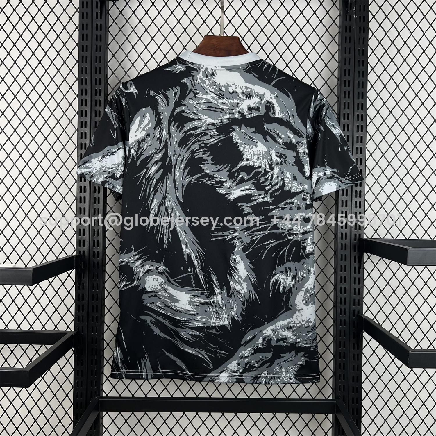 GlobeJersey-England 2026 Black With Gray And White Abstract Swirls Special Edition Jersey - Fans Version