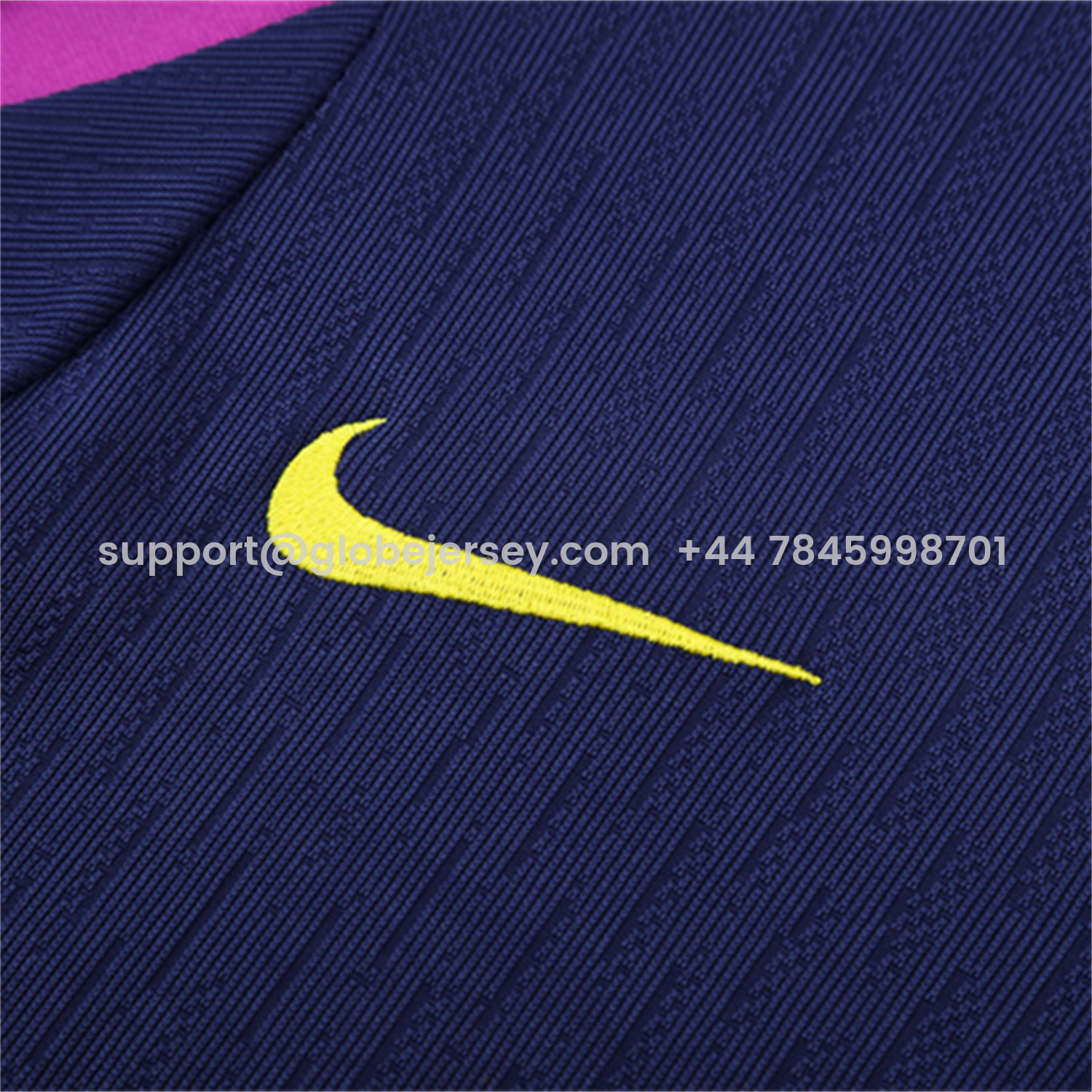 GlobeJersey-Barcelona 25-26 Kids Long Sleeve Training Set - Royal Blue Top Yellow Sponsor & Royal Blue Pants