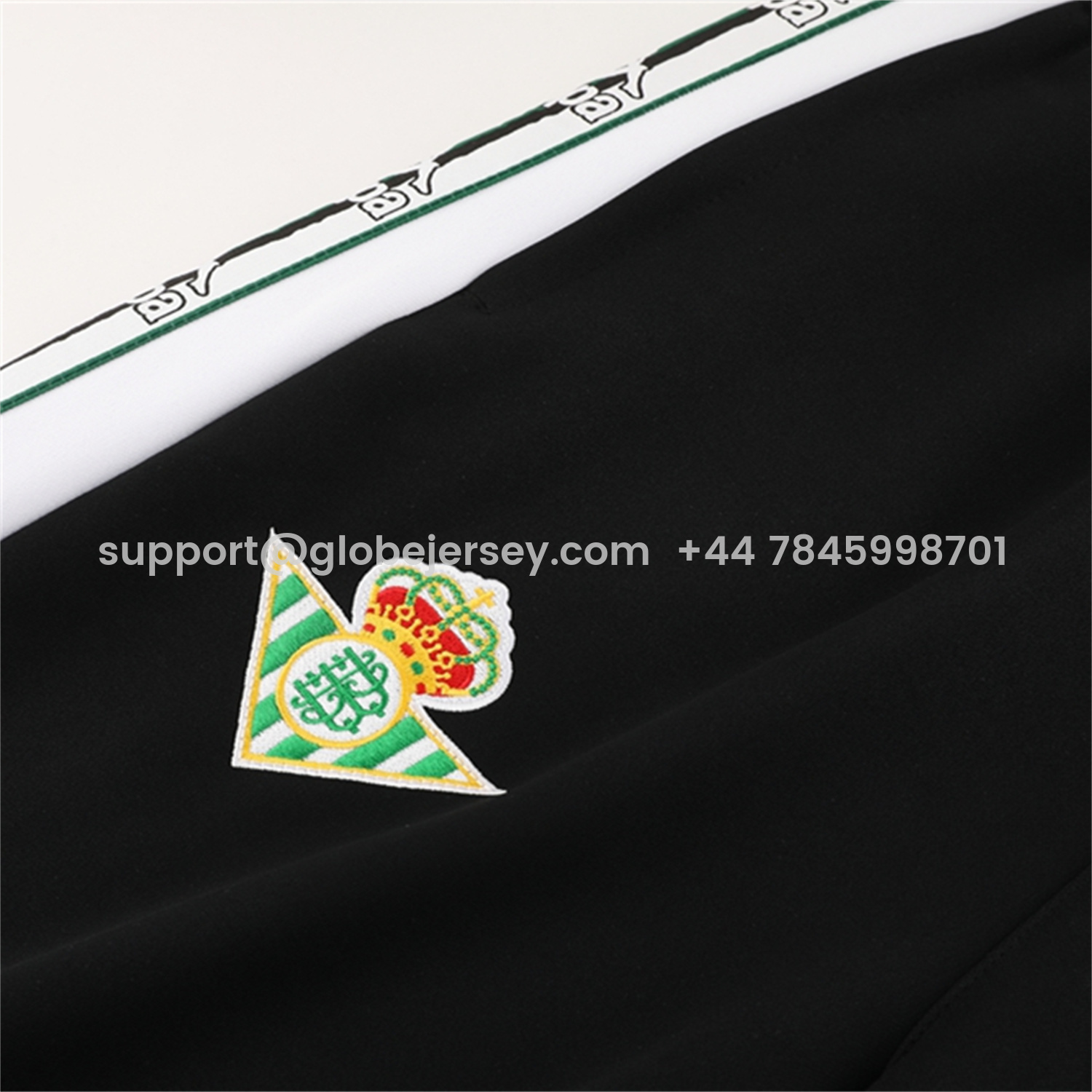 GlobeJersey-Real Betis 25-26 Jacket Training Tracksuit - Green White Black Throwback Jackets & Black Pants