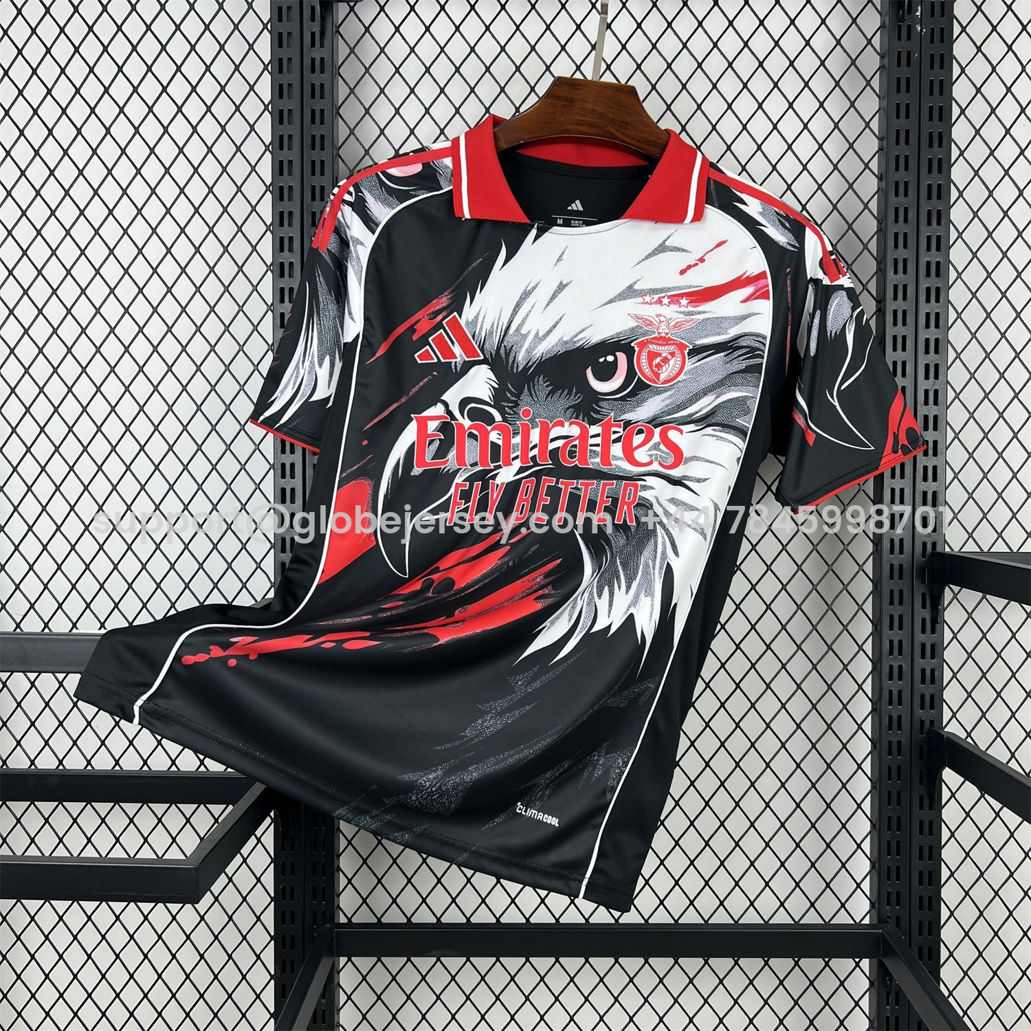 GlobeJersey-Benfica 25-26 White Eagle Black Special Jersey - Fans Version