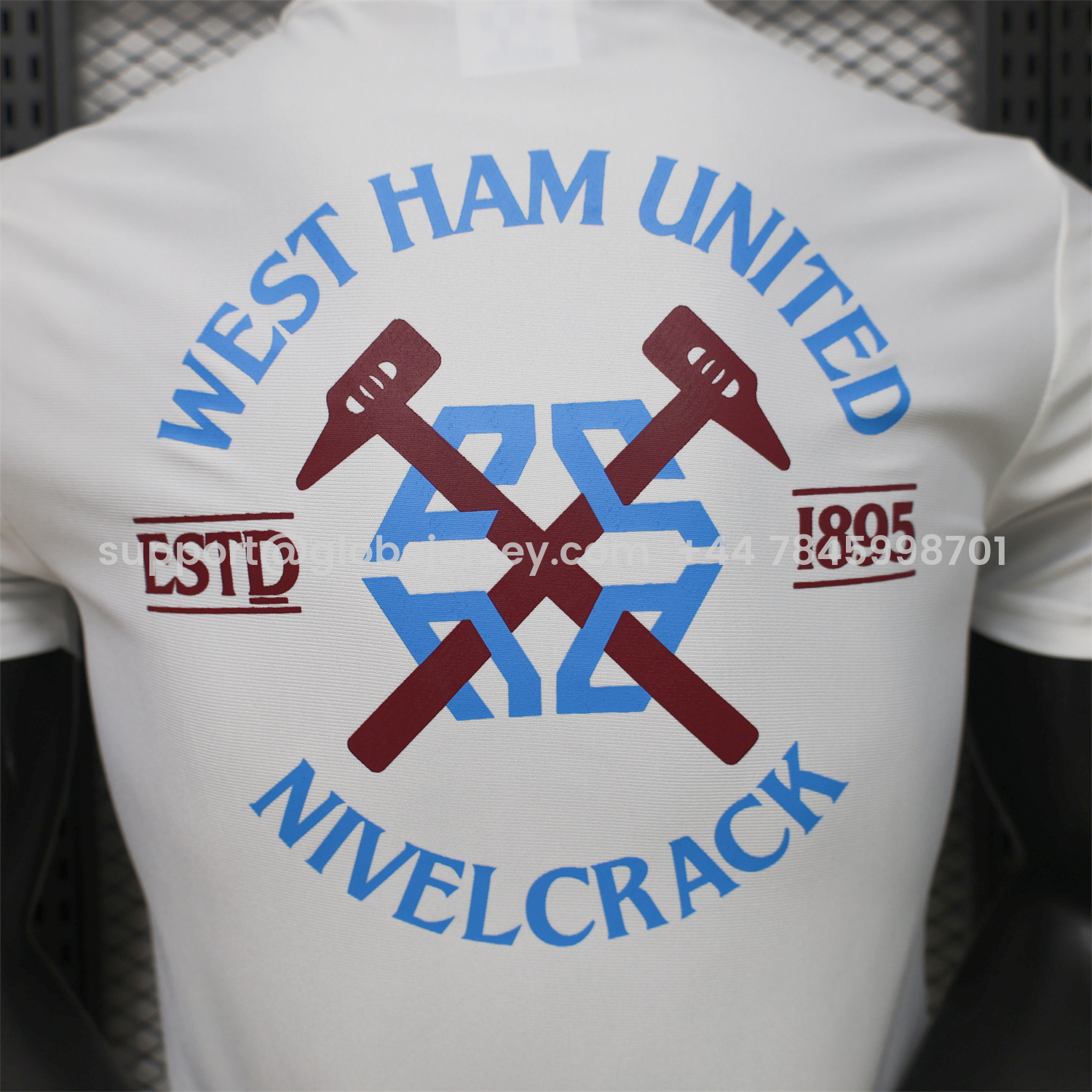 GlobeJersey-West Ham United 26-27 Retro Casual Style White Jersey - Player Version