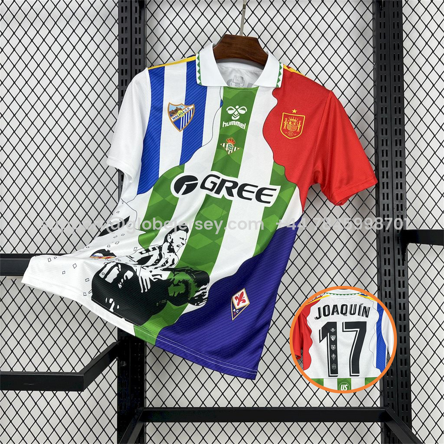 GlobeJersey-Joaquín 25-26 Career Commemorative Jersey - Real Betis Spain Malaga Fiorentina