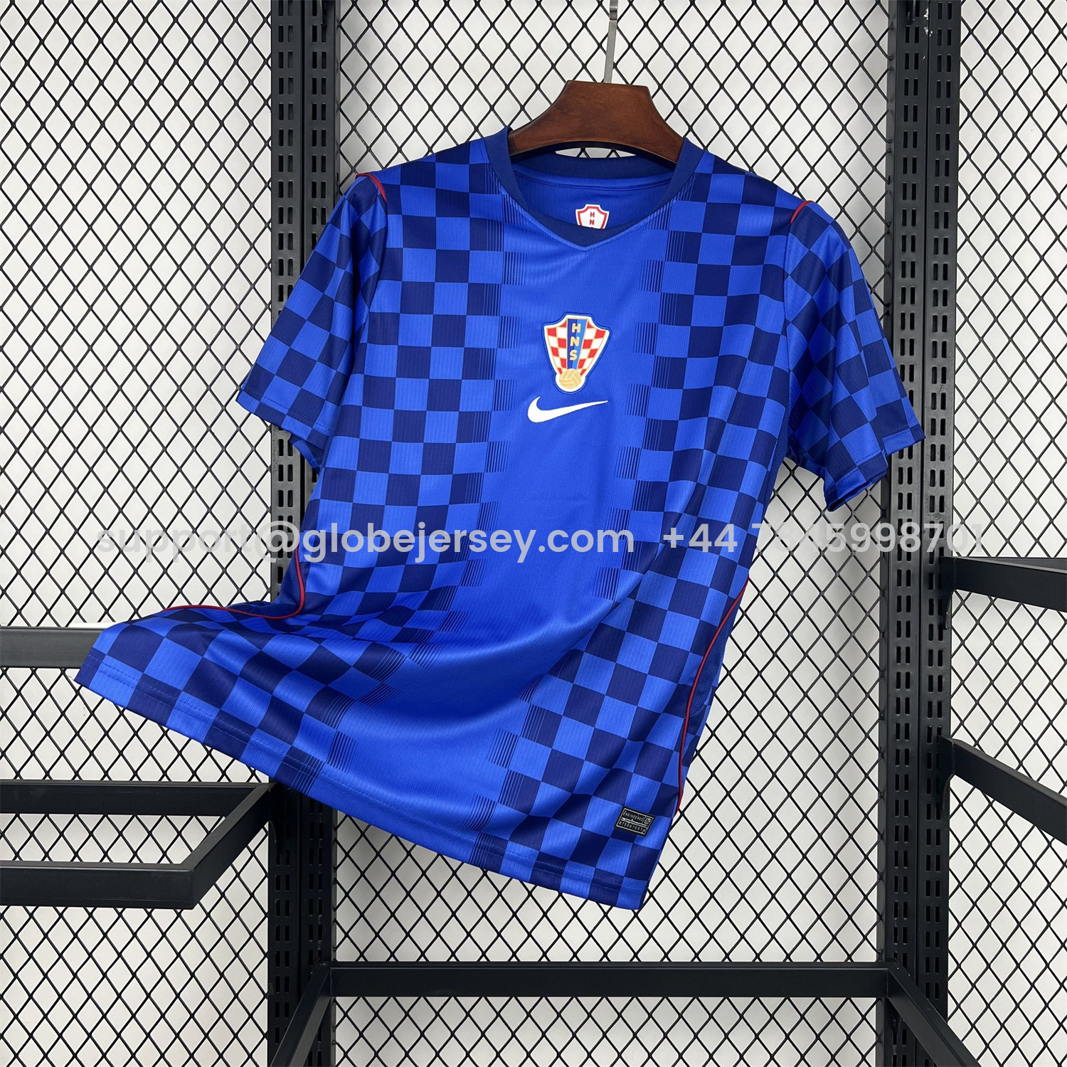 GlobeJersey-Croatia 2026 Away Blue Jersey - Fans Version