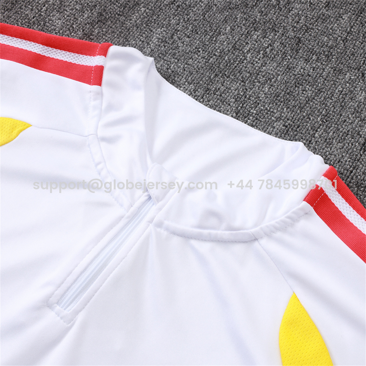 GlobeJersey-Colombia 2026 Long Sleeve Training Set - White Top & Black Pants