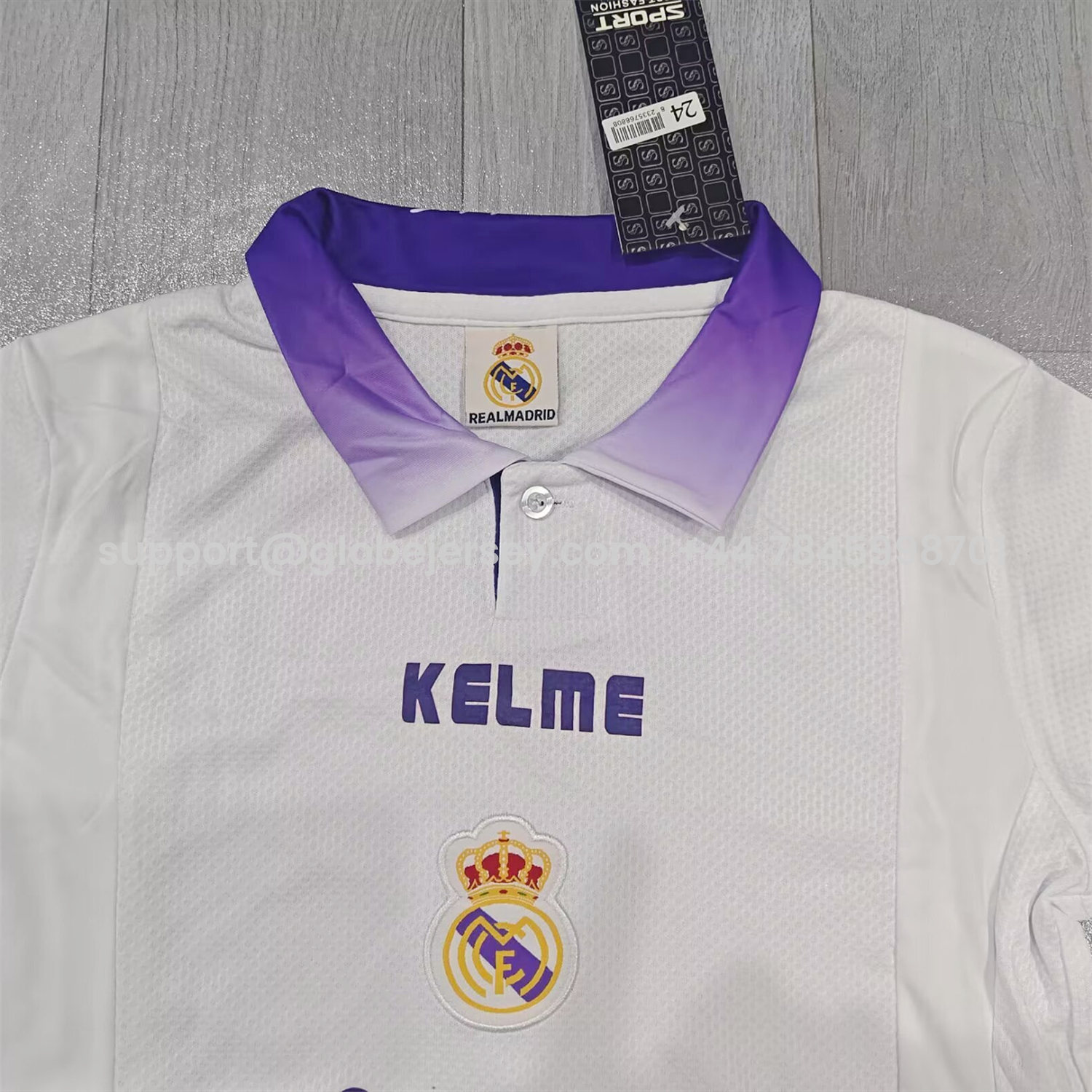 GlobeJersey-Retro Real Madrid 1997-98 Home Kids Kit