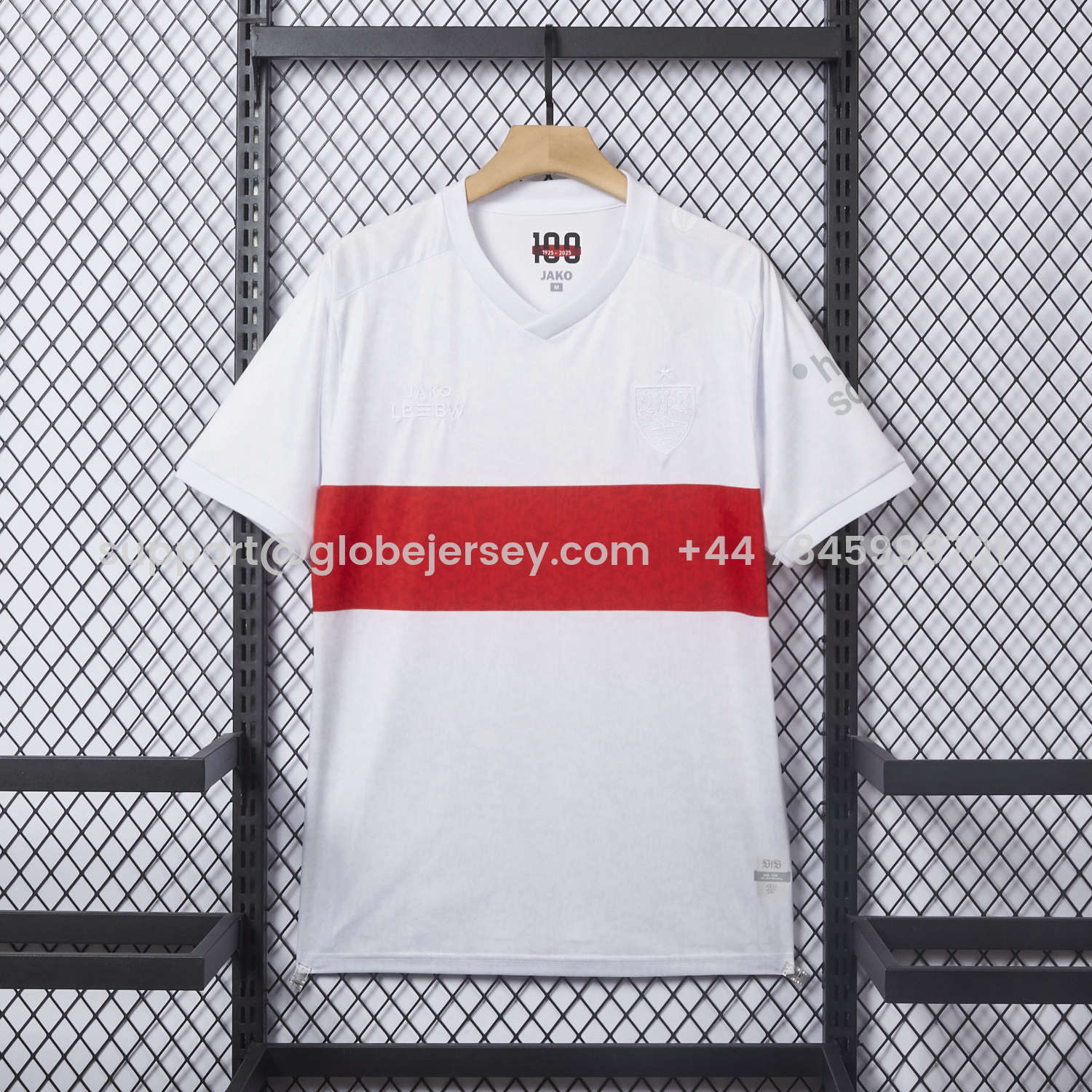 GlobeJersey-【Embroidered Team Badge】Stuttgart 25-26 100th Anniversary Jersey - Fans Version