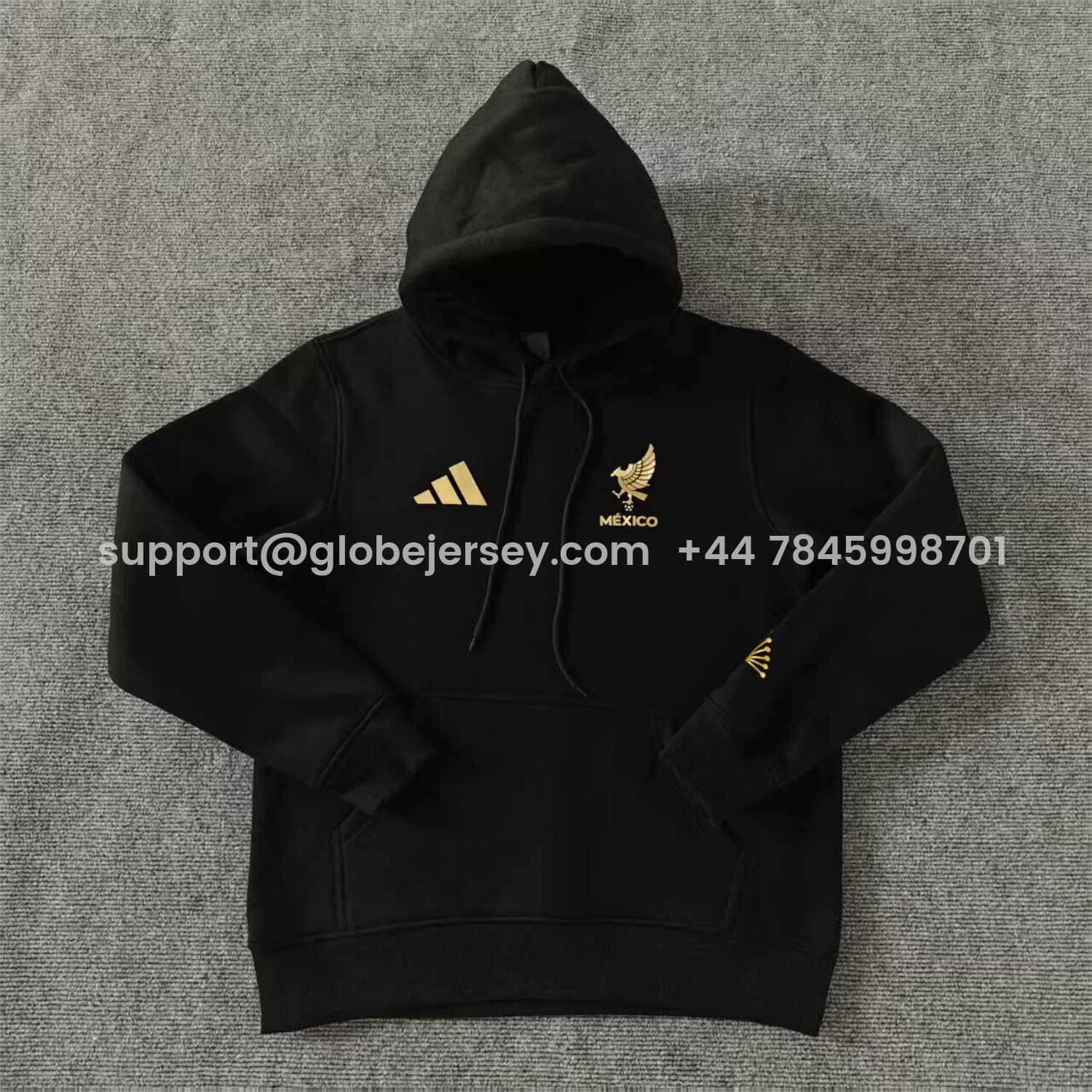 GlobeJersey-Mexico 2025 Gold Cup Black Special Edition Unisex Pullover Hoodie
