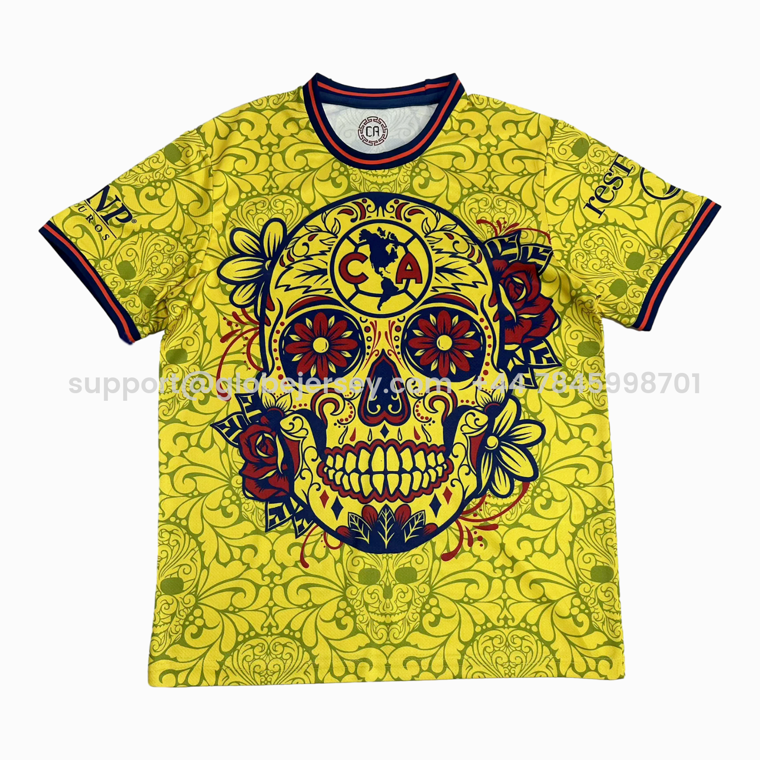 GlobeJersey-Club América 25-26 Día de Muertos Yellow Jersey - Fans Version
