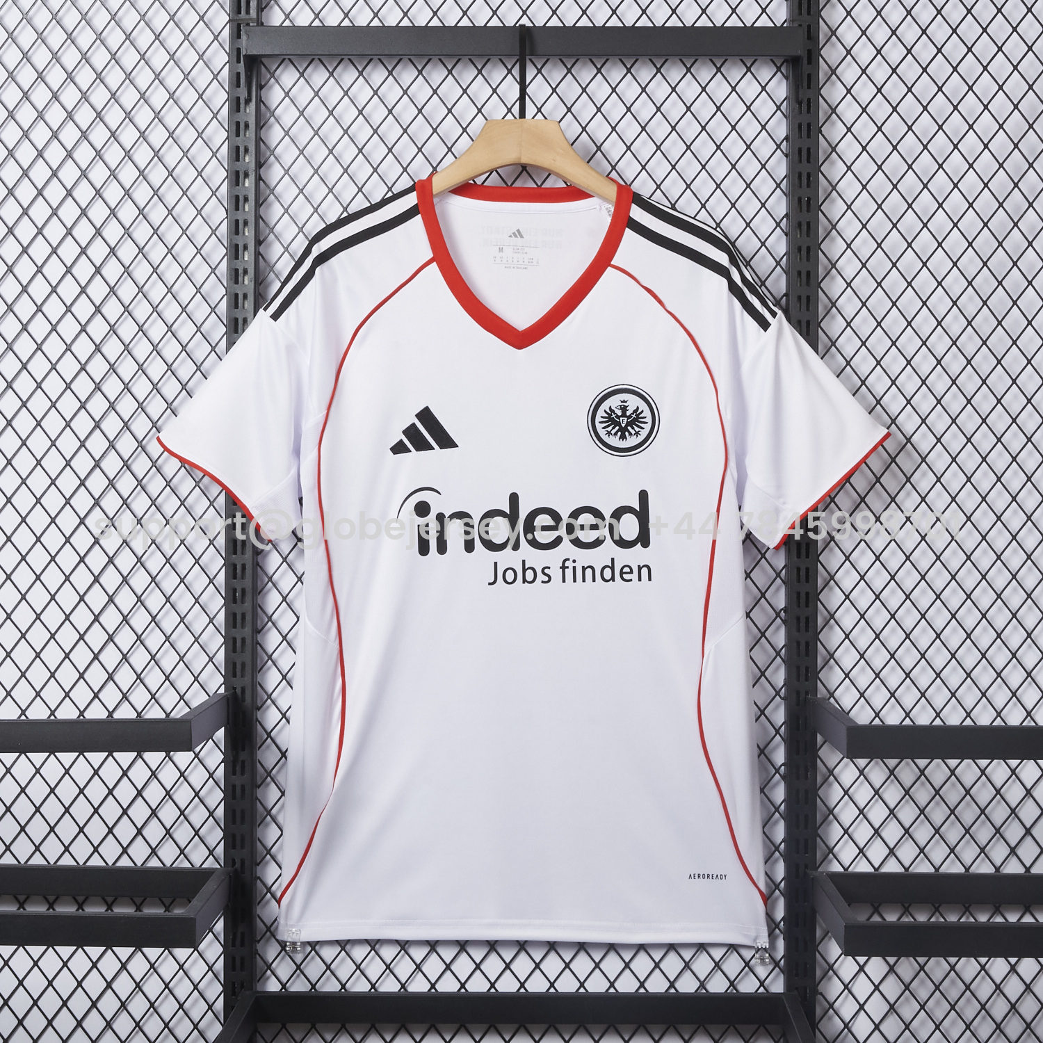GlobeJersey-Frankfurt 25-26 Away White Jersey - Fans Version