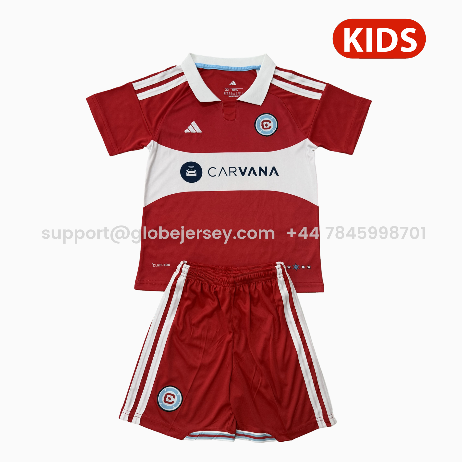 GlobeJersey-Chicago Fire 25-26 Home Kids Kit