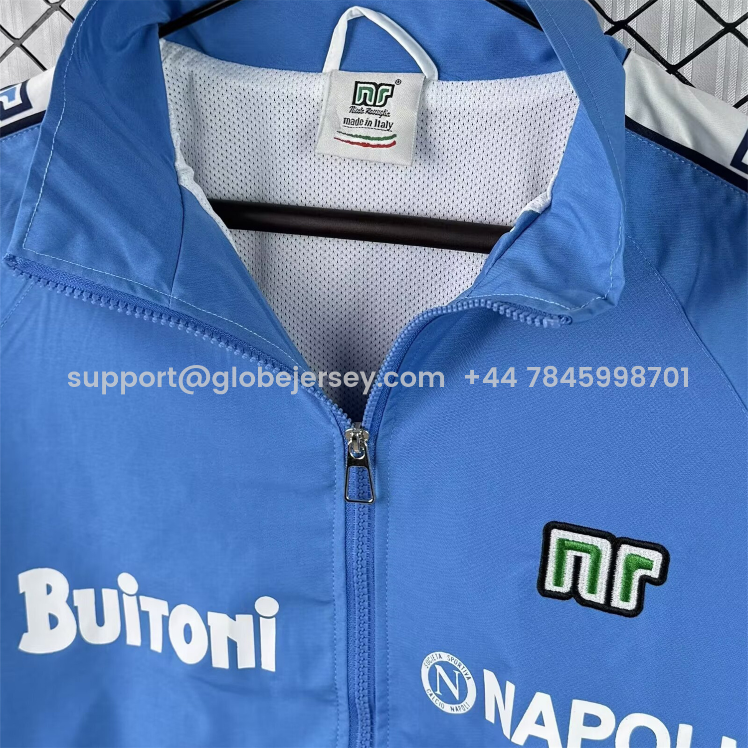 GlobeJersey-Retro Napoli 1987-88 Blue Windbreaker