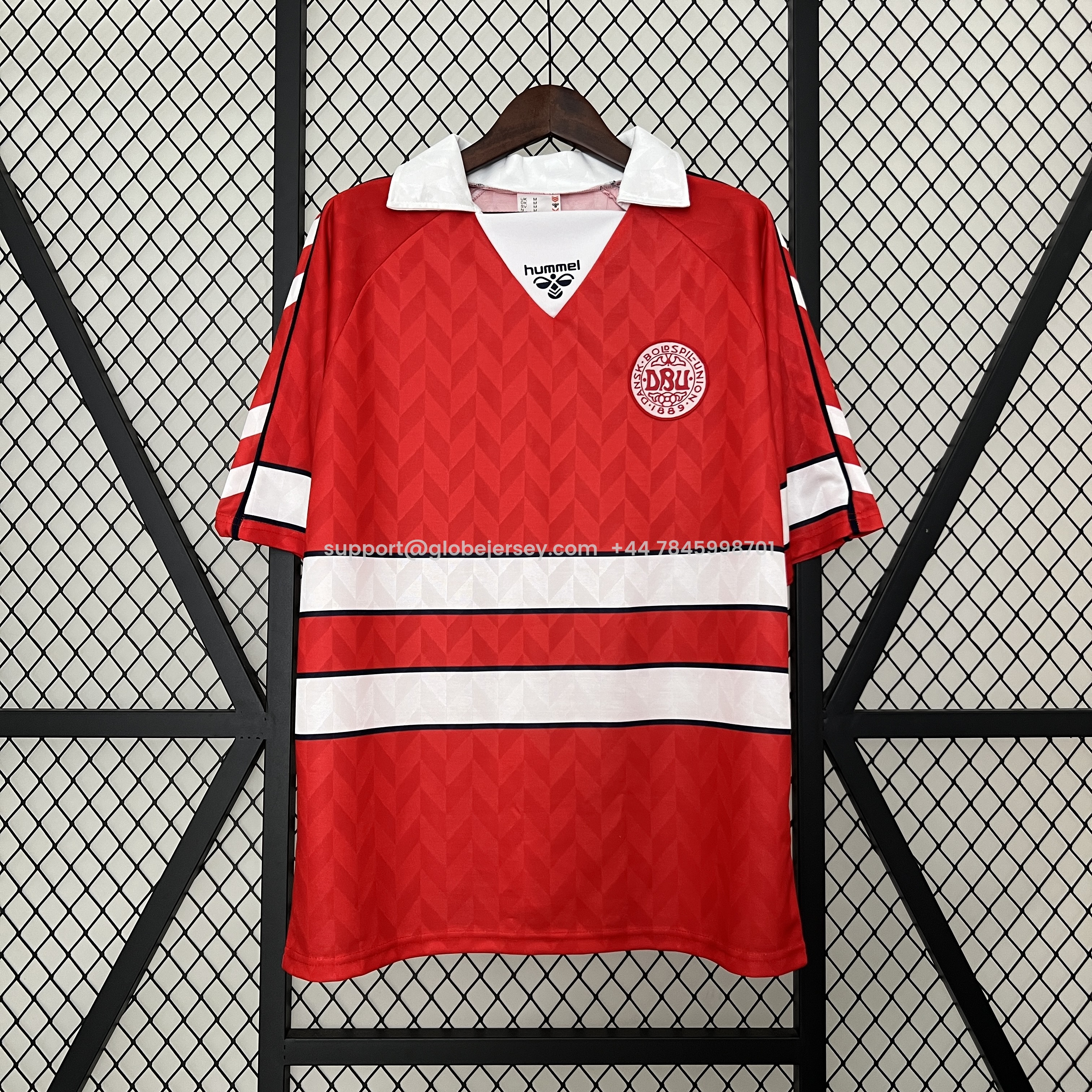 GlobeJersey-Retro Denmark 1988 Home Stadium Jersey - Fans Version