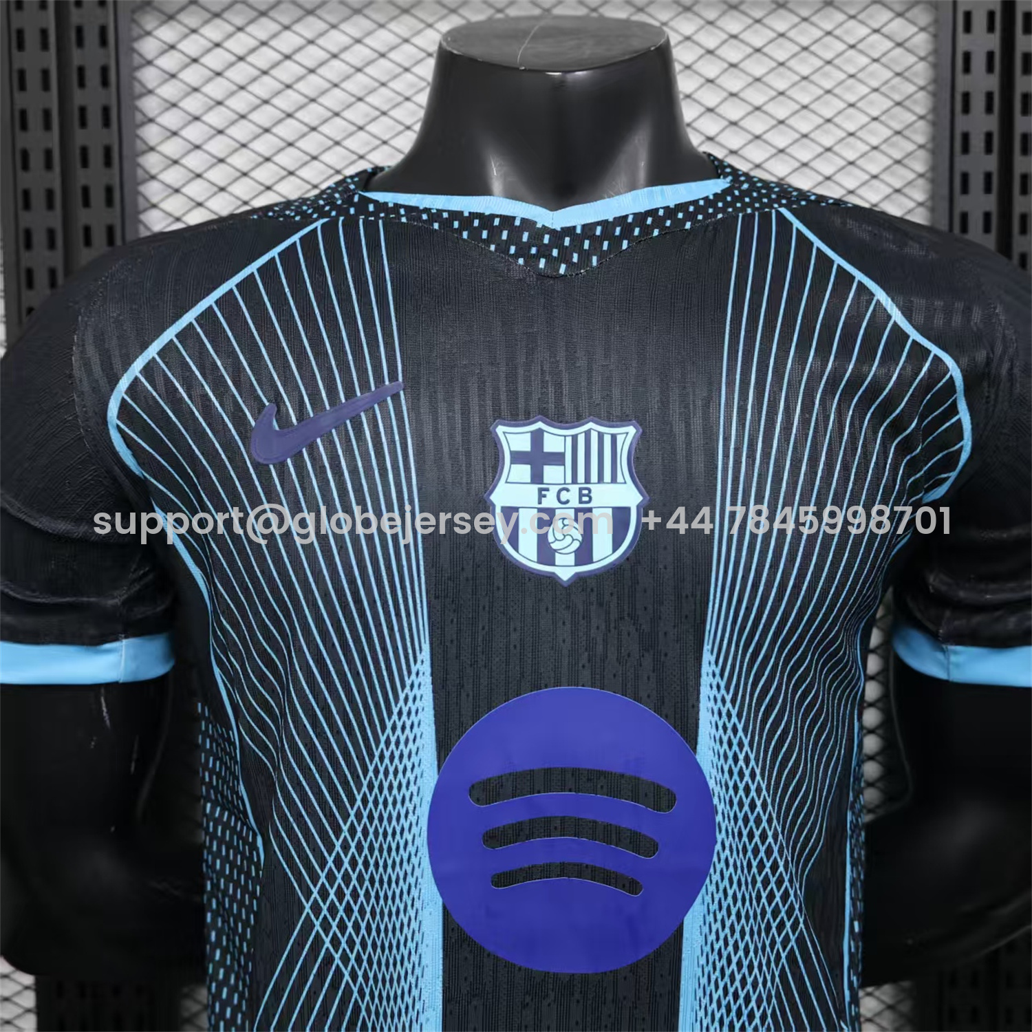 GlobeJersey-Barcelona 25-26 T90 Black Special Jersey - Player Version