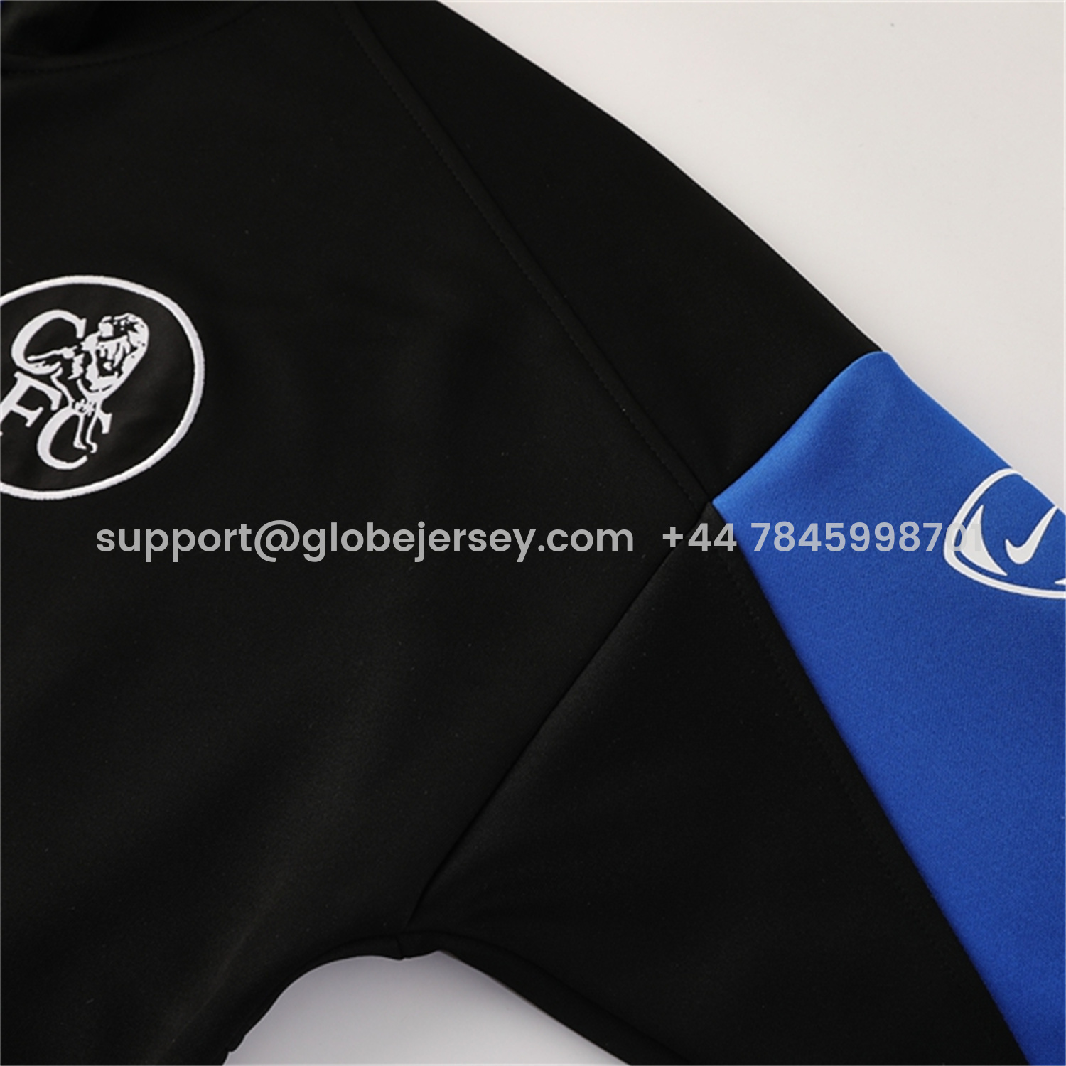 GlobeJersey-C.H.E.L.S.E.A 25-26 Jacket Training Tracksuit with Throwback Badge - Black Jackets & Pants