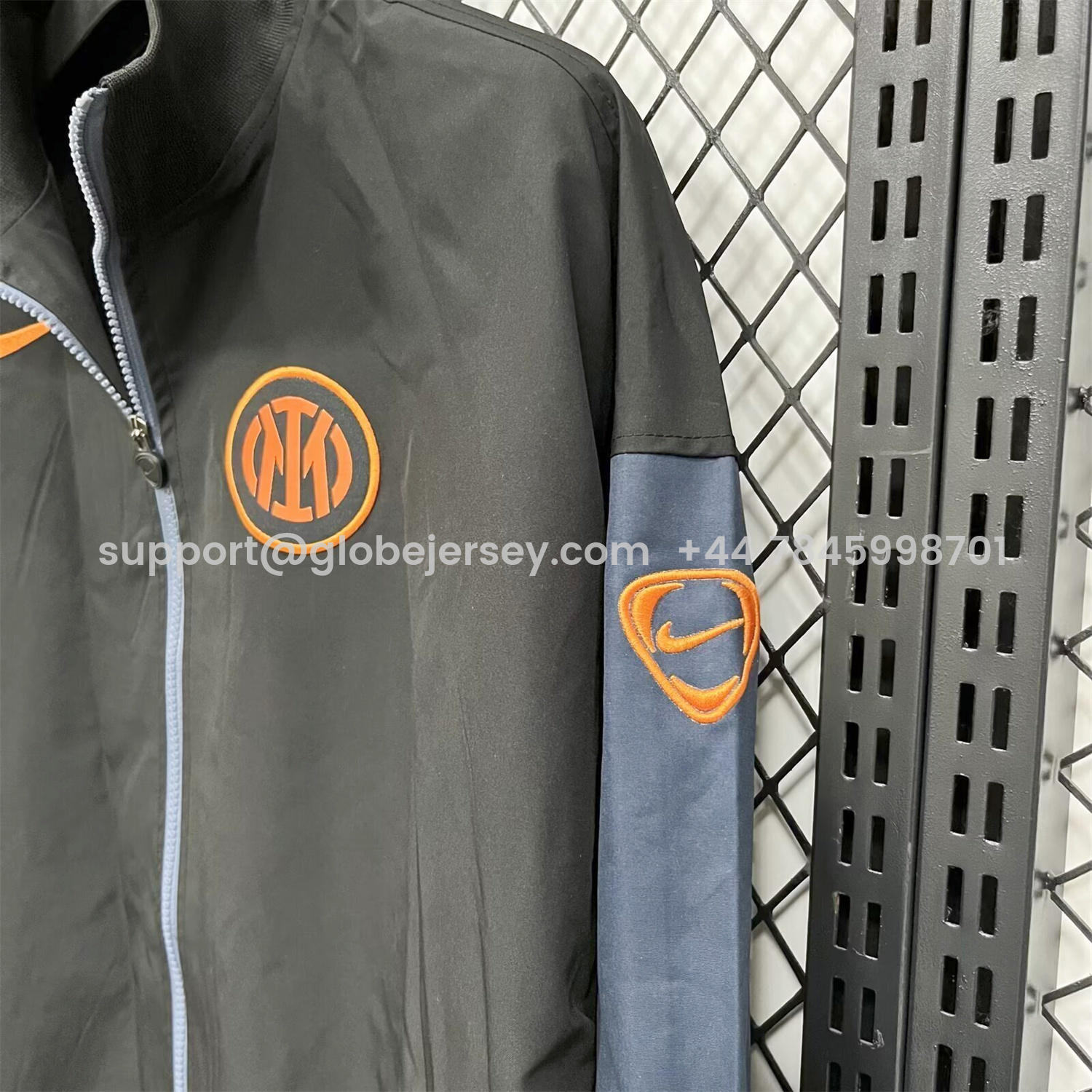 GlobeJersey-Inter Milan 25-26 Windbreaker Jacket - Black