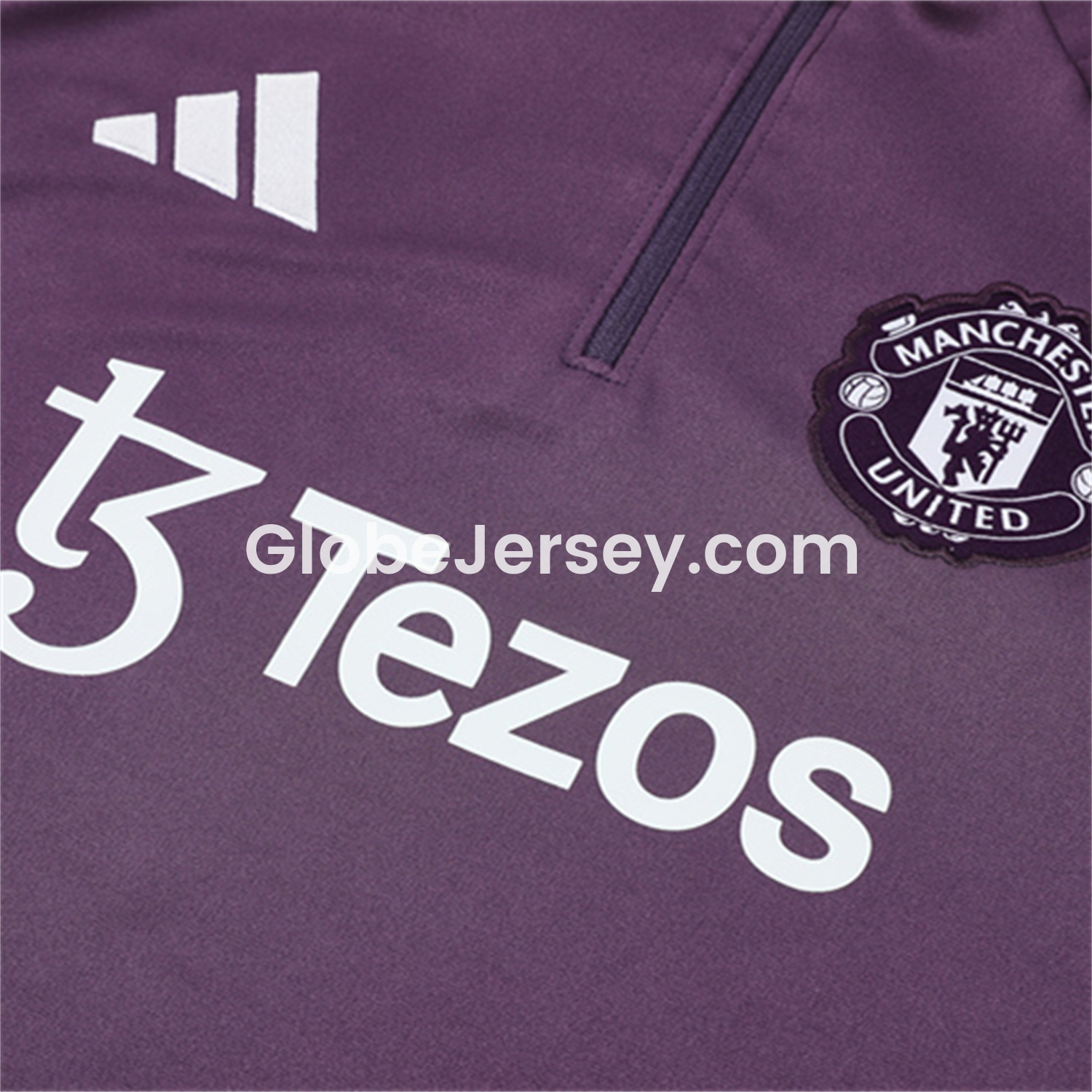 GlobeJersey-Manchester United 25-26 Long Sleeves Training Set - Purple Top & Black Pants