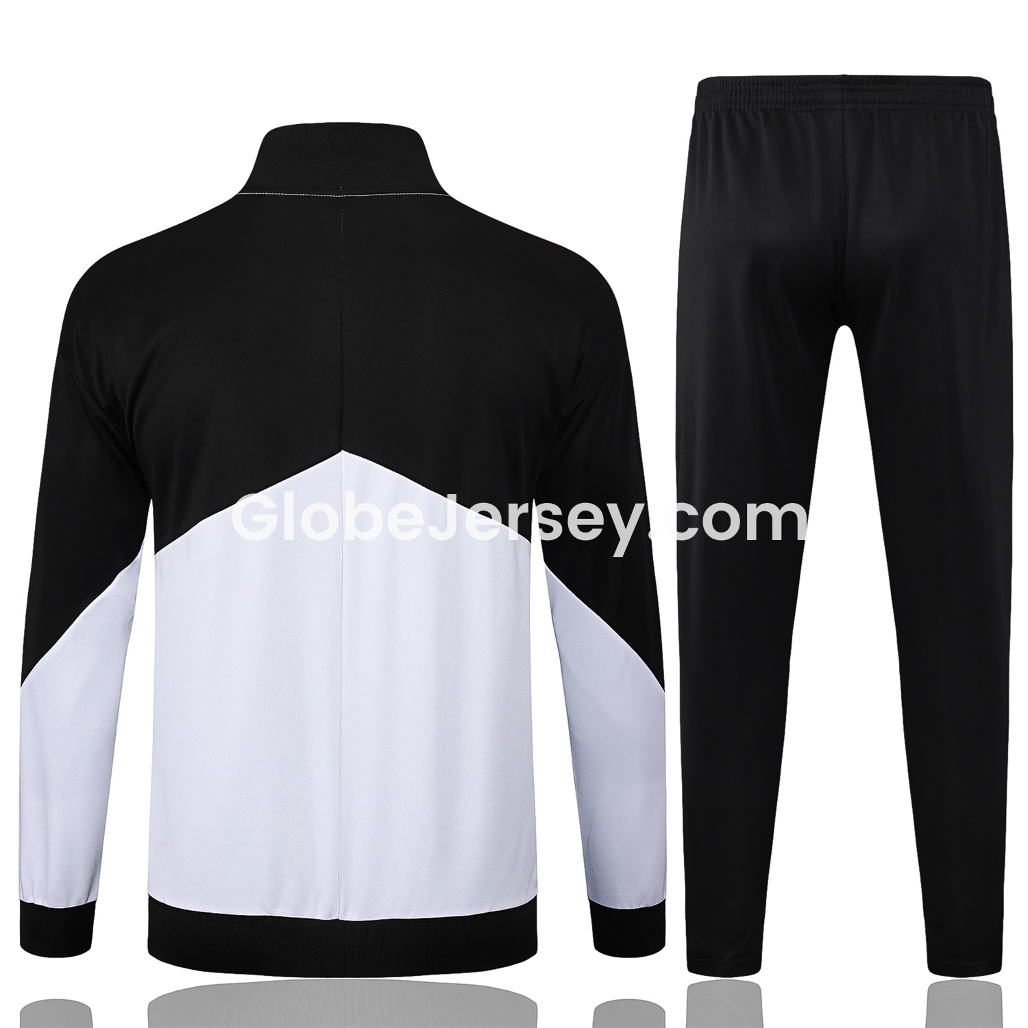 GlobeJersey-Corinthians 25-26 Jacket Training Tracksuit - White Jackets & Black Pants