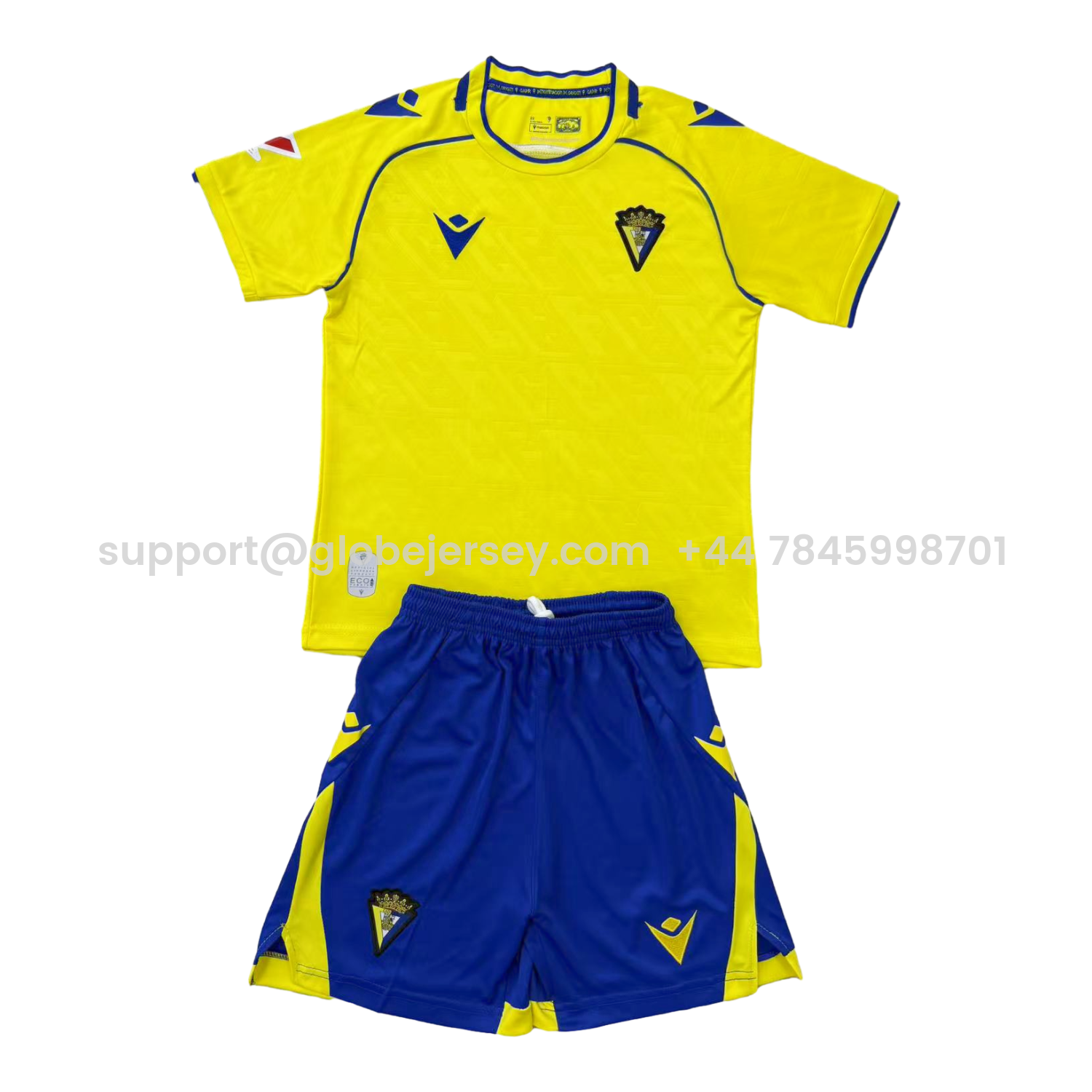GlobeJersey-Cádiz Cadiz 25-26 Home Unsponsored Men's Adult Jersey Set - Fans Version