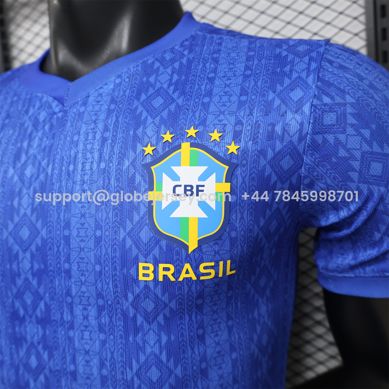 GlobeJersey-Brazil 2026 Diamond Texture Blue Special Jersey - Player Version