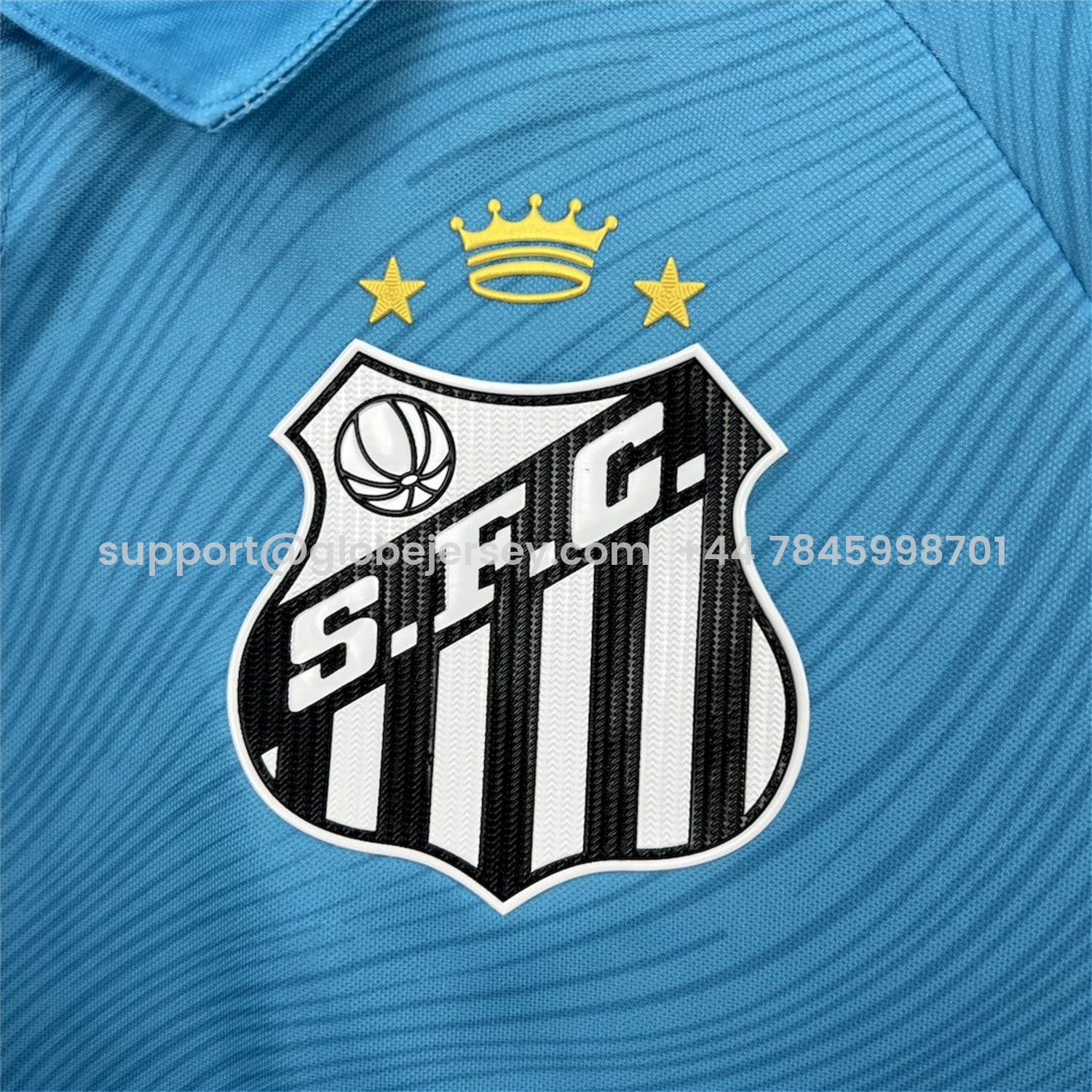 GlobeJersey-Santos 25-26 Third Blue Jersey - Fans Version