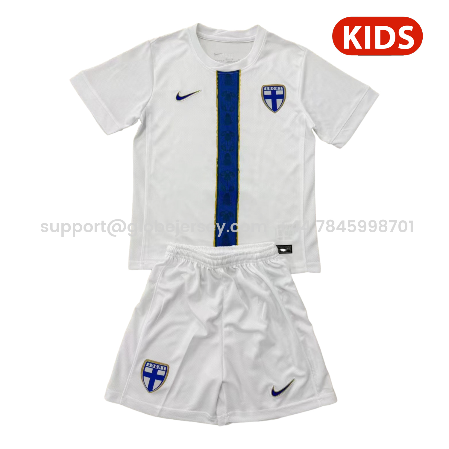 GlobeJersey-Finland 2026 Home Kids Kit
