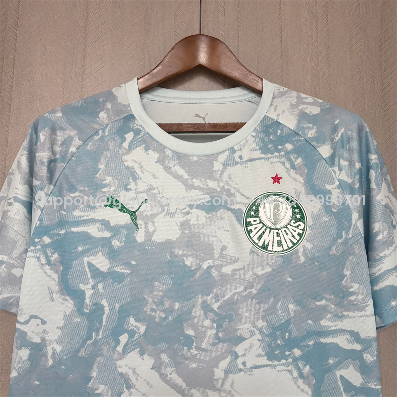 GlobeJersey-Palmeiras 26-27 Light Mint Blue Pre-Match Jersey - Fans Version