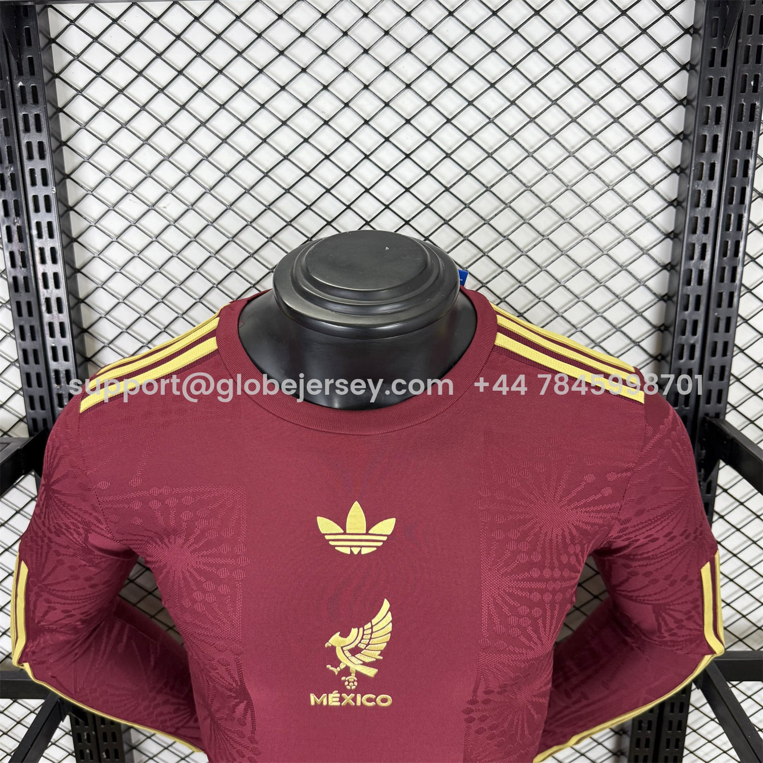 GlobeJersey-Mexico 2025 Gold Cup Red Long Sleeves Jersey - Player Version