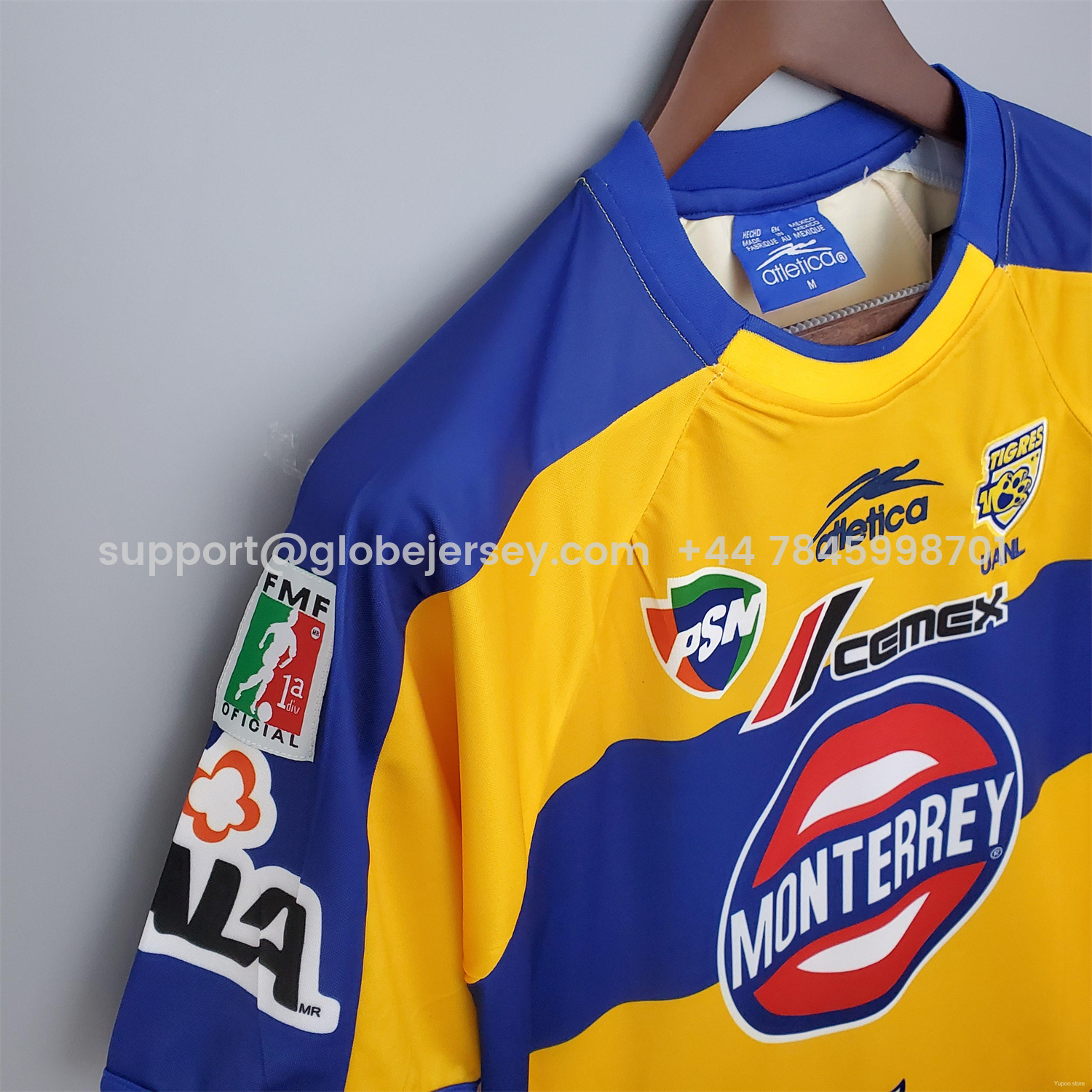 GlobeJersey-Retro Tigres UANL 2001-02 Home Jersey