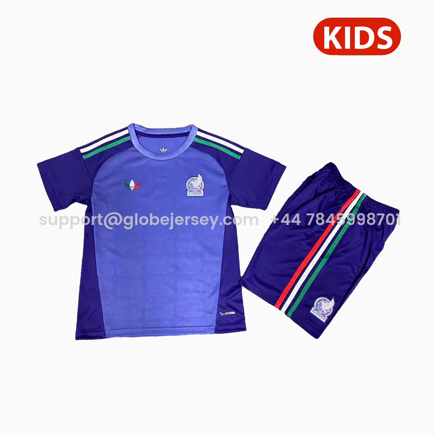 GlobeJersey-Mexico 2026 Purple Goalkeeper Kids Kit