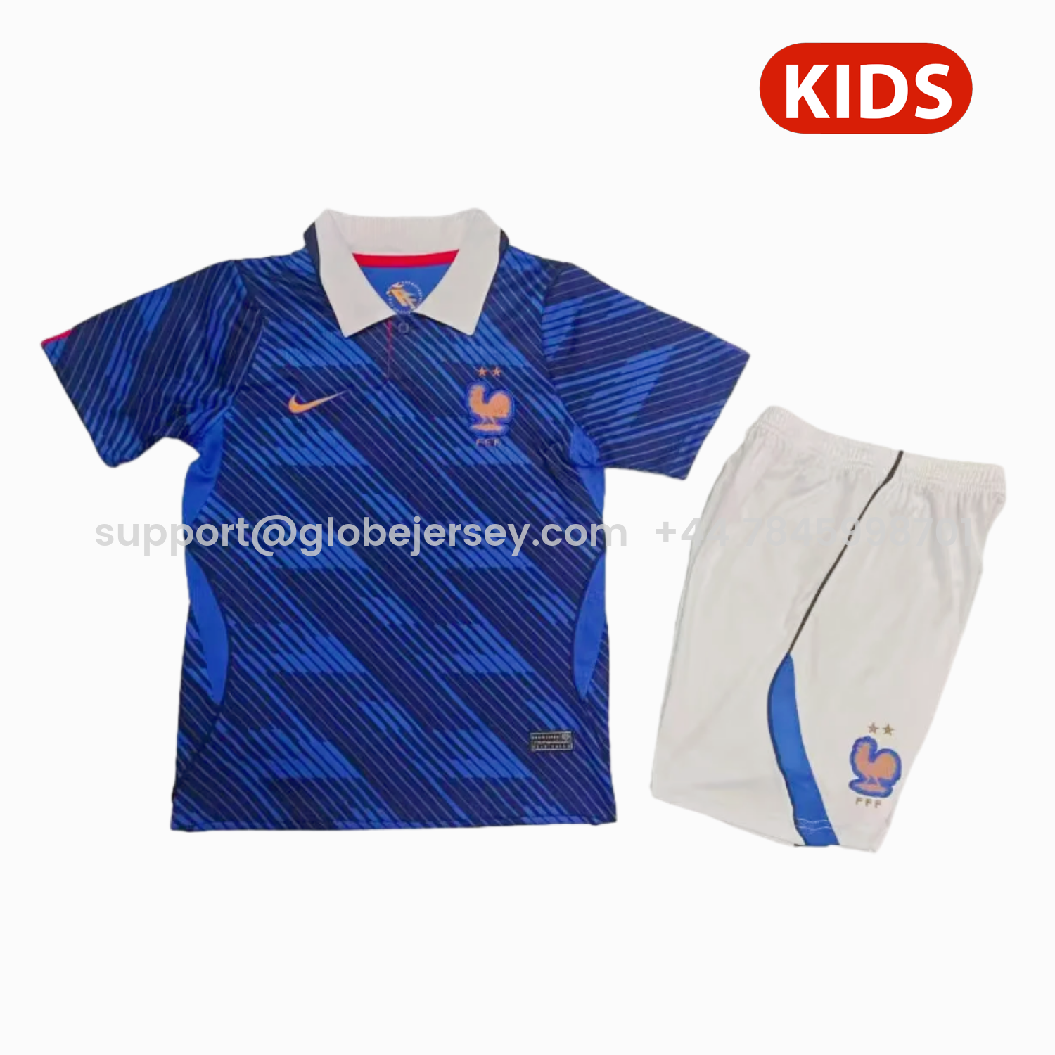 GlobeJersey-France 2026 Home Kids Kit