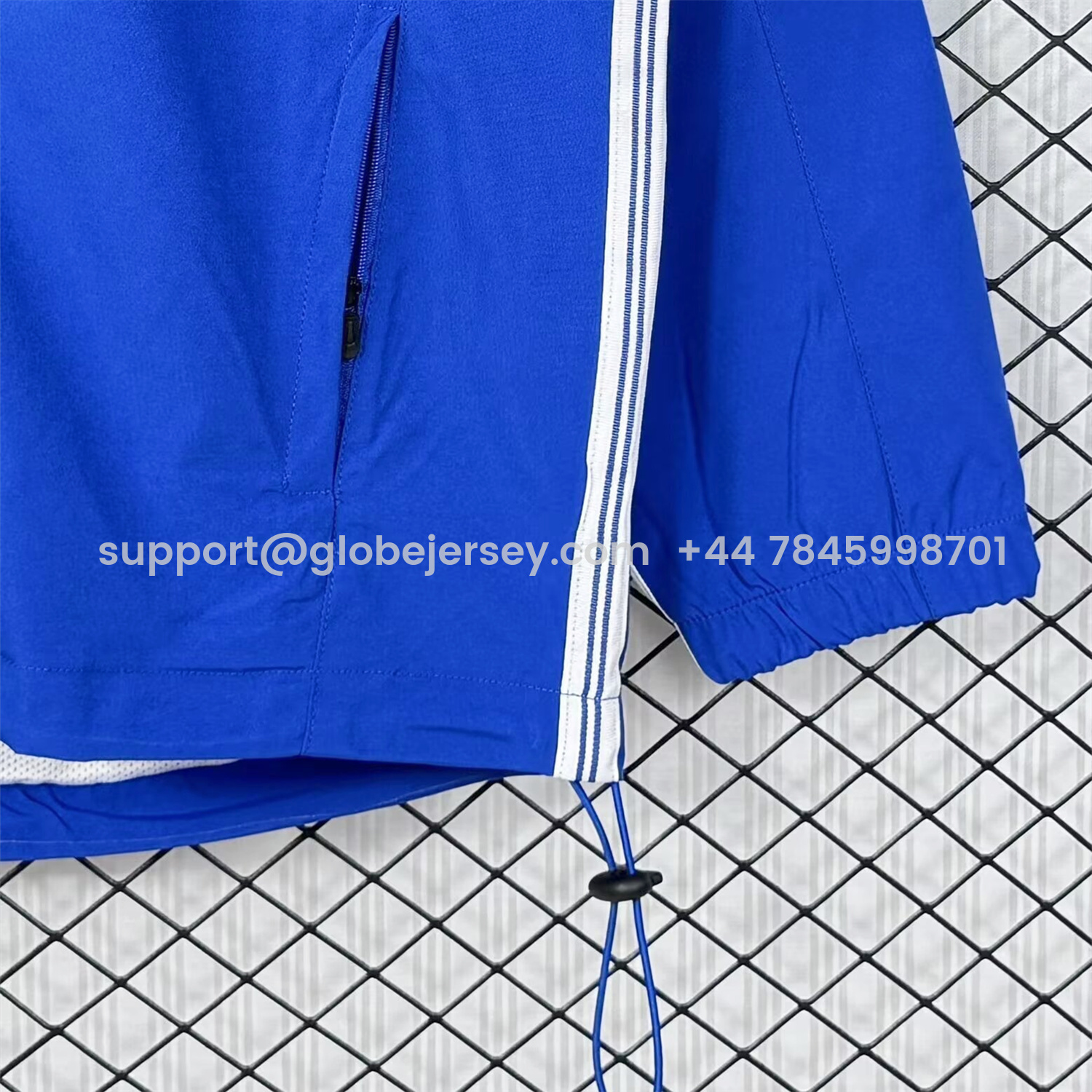 GlobeJersey-Retro Brazil 1998 Blue Windbreaker