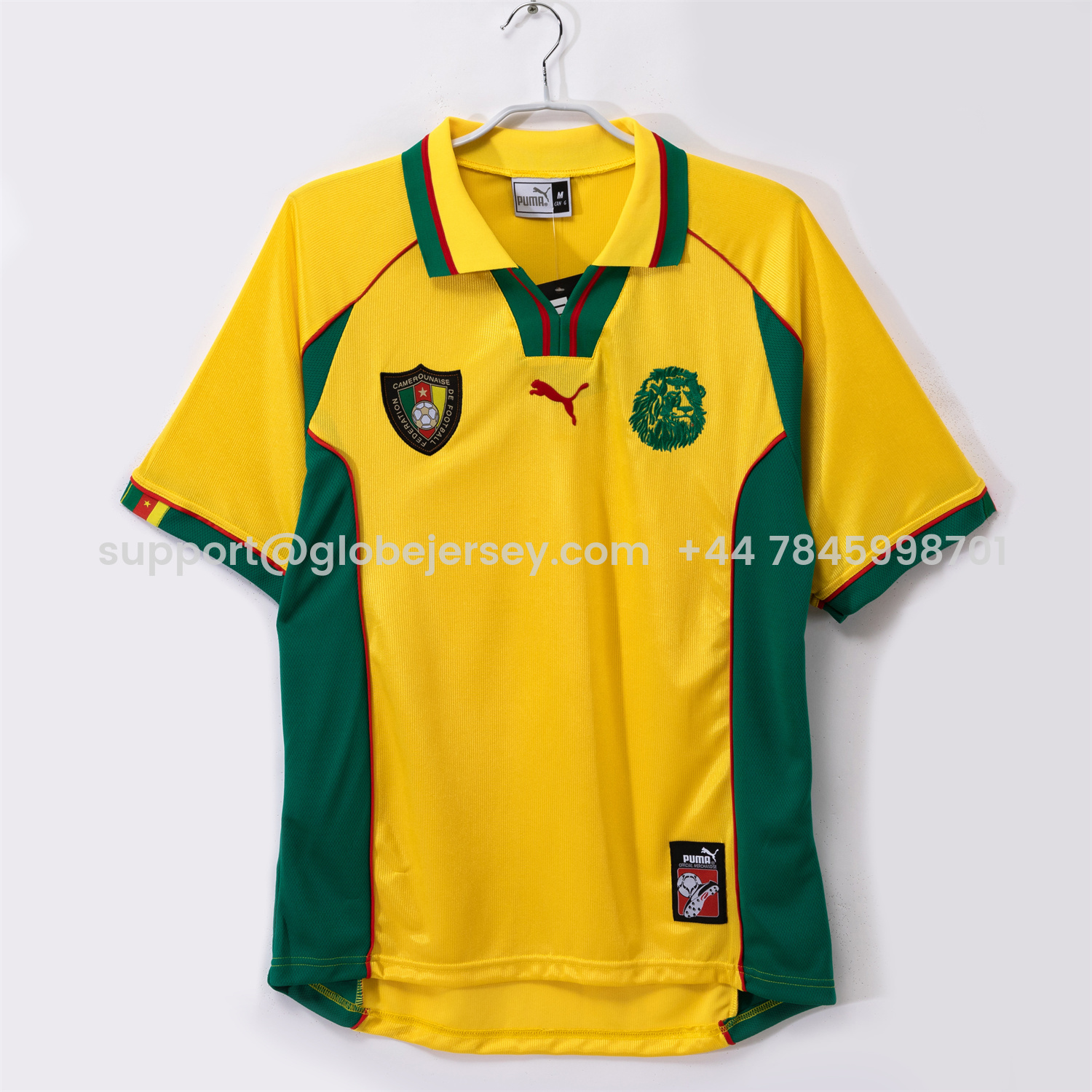 GlobeJersey-Retro Cameroon 1998-99 Away Yellow Jersey