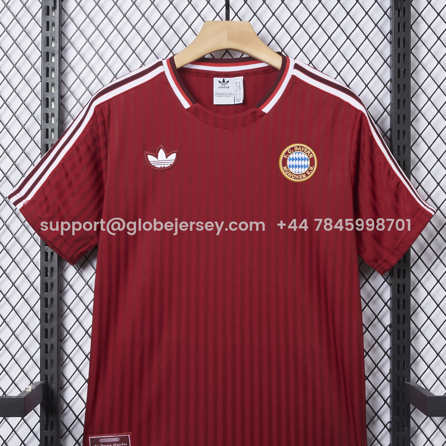 GlobeJersey-Bayern Munich 25-26 Trefoil Wine Red Travel Jersey - Fans Version