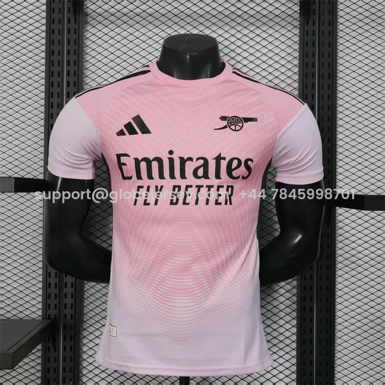 GlobeJersey-Arsenal 25-26 Pre-Match Training Pink Jersey - Player Version
