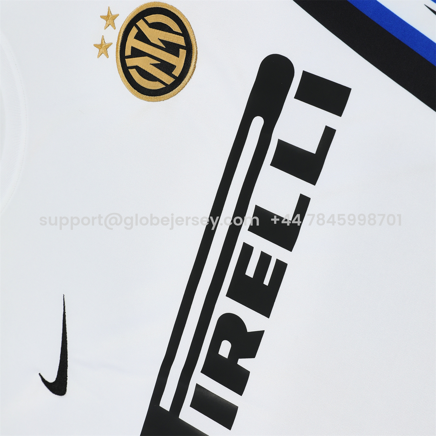 GlobeJersey-Inter Milan 25-26 Short-Sleeve Training Set - White Top & Black Shorts