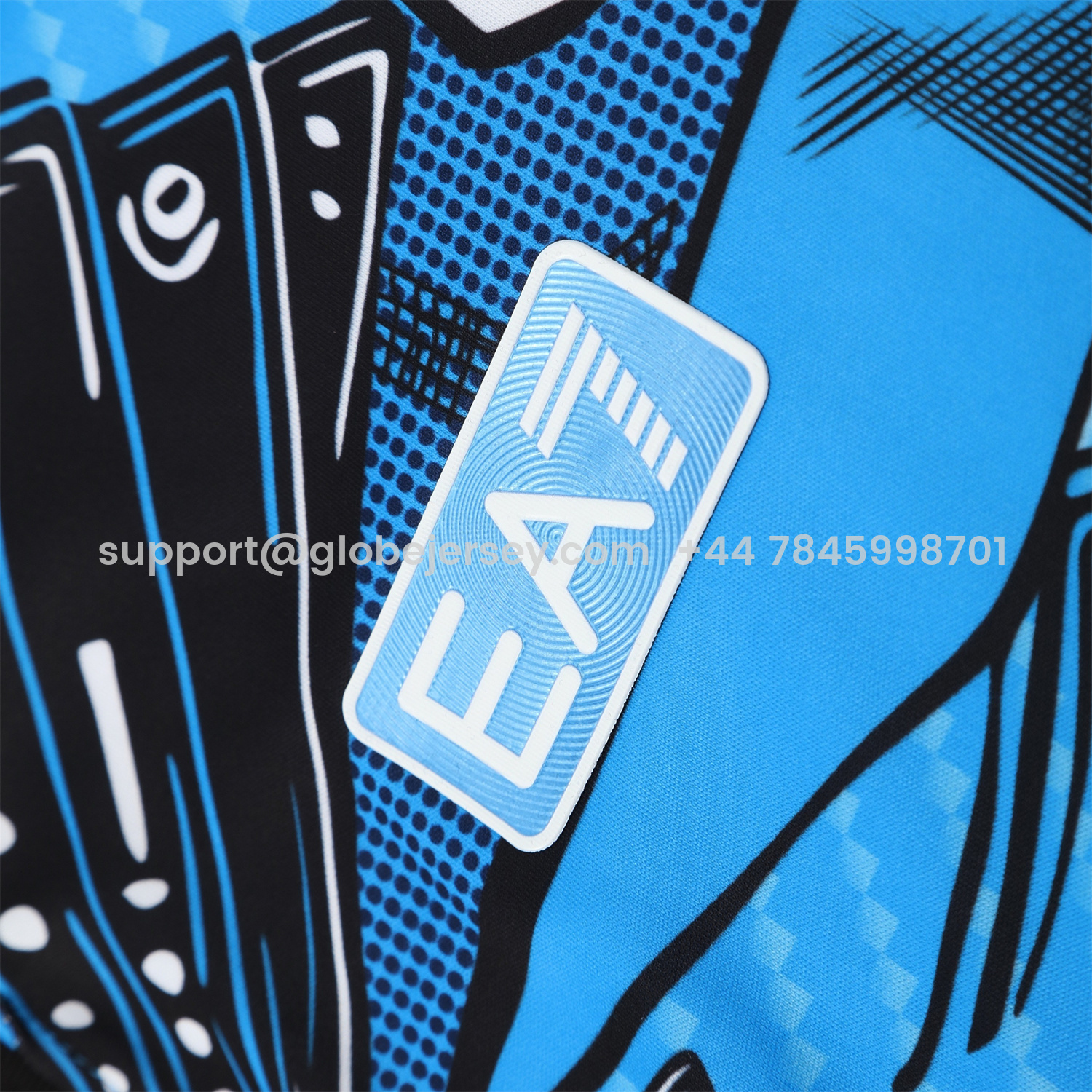 GlobeJersey-Napoli 25-26 Vest Training Set - Blue Mecha Vest & Black Shorts