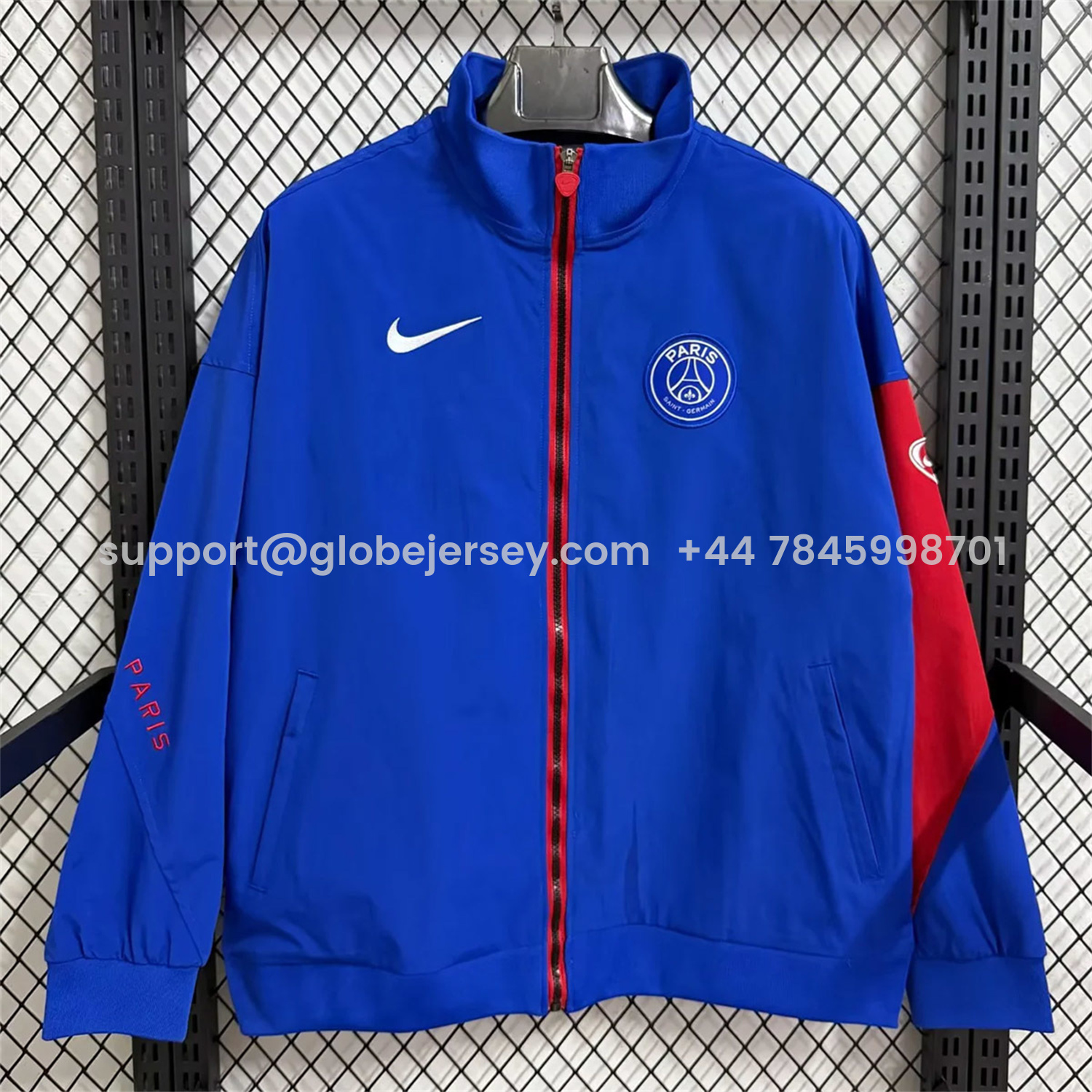 GlobeJersey-Paris Saint-Germain PSG 25-26 Windbreaker Jacket - Blue