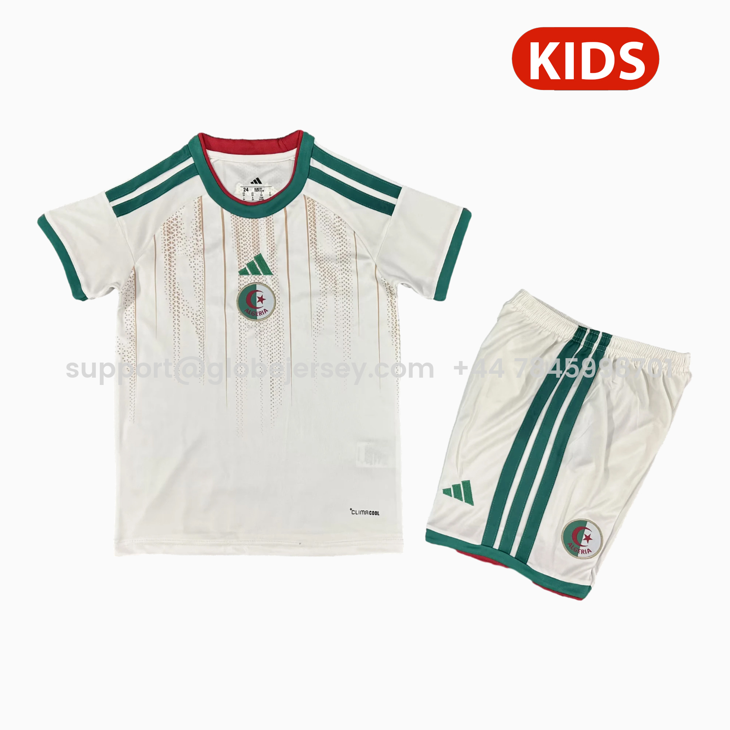 GlobeJersey-Algeria 2026 Home Kids Kit
