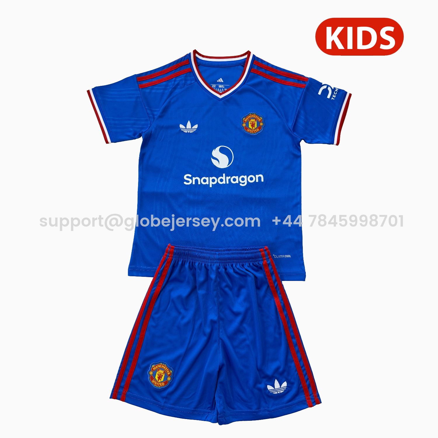 GlobeJersey-Manchester United 26-27 Snapdragon Blue Special Kids Kit
