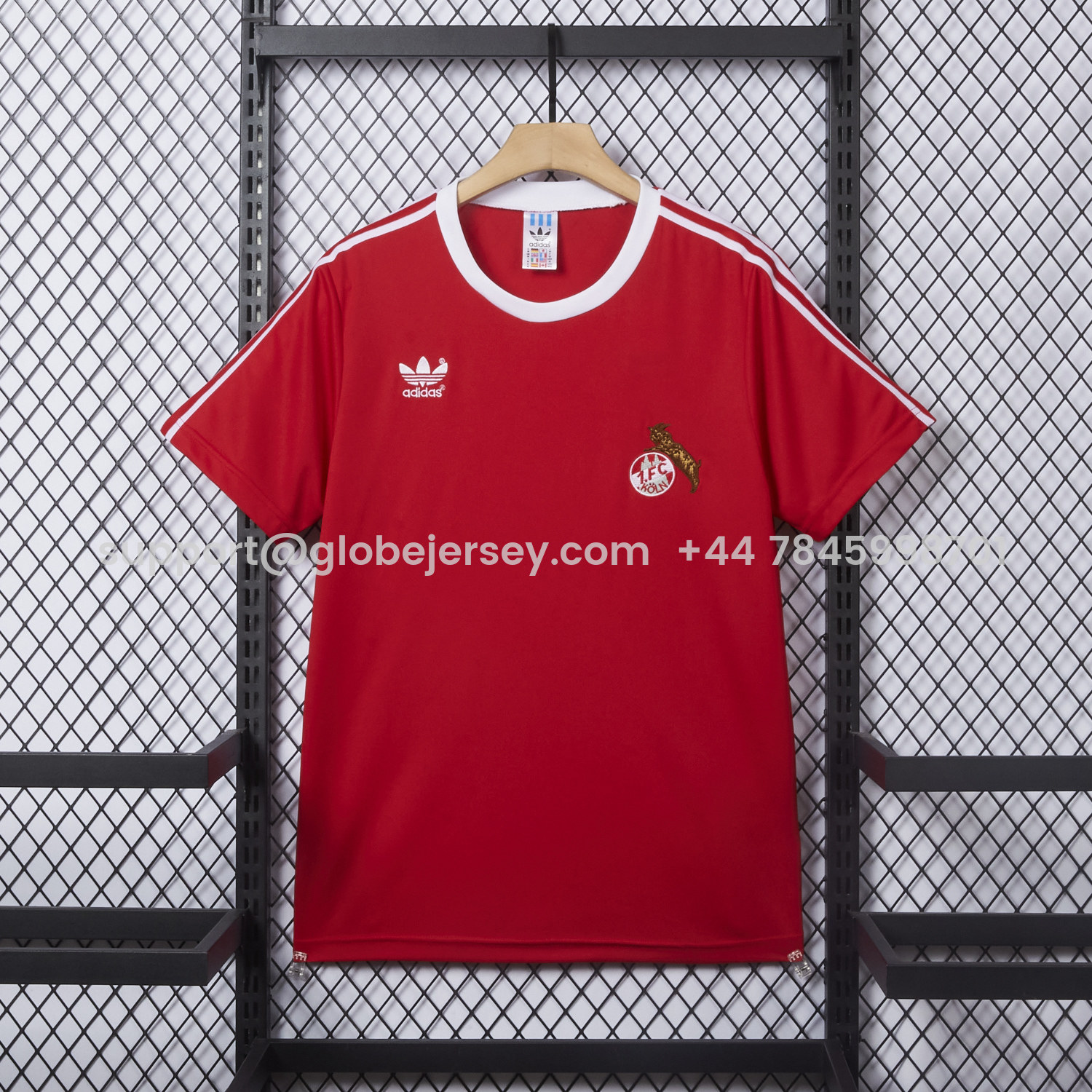 GlobeJersey-Retro 1. FC Köln 1977-78 Home Red Jersey