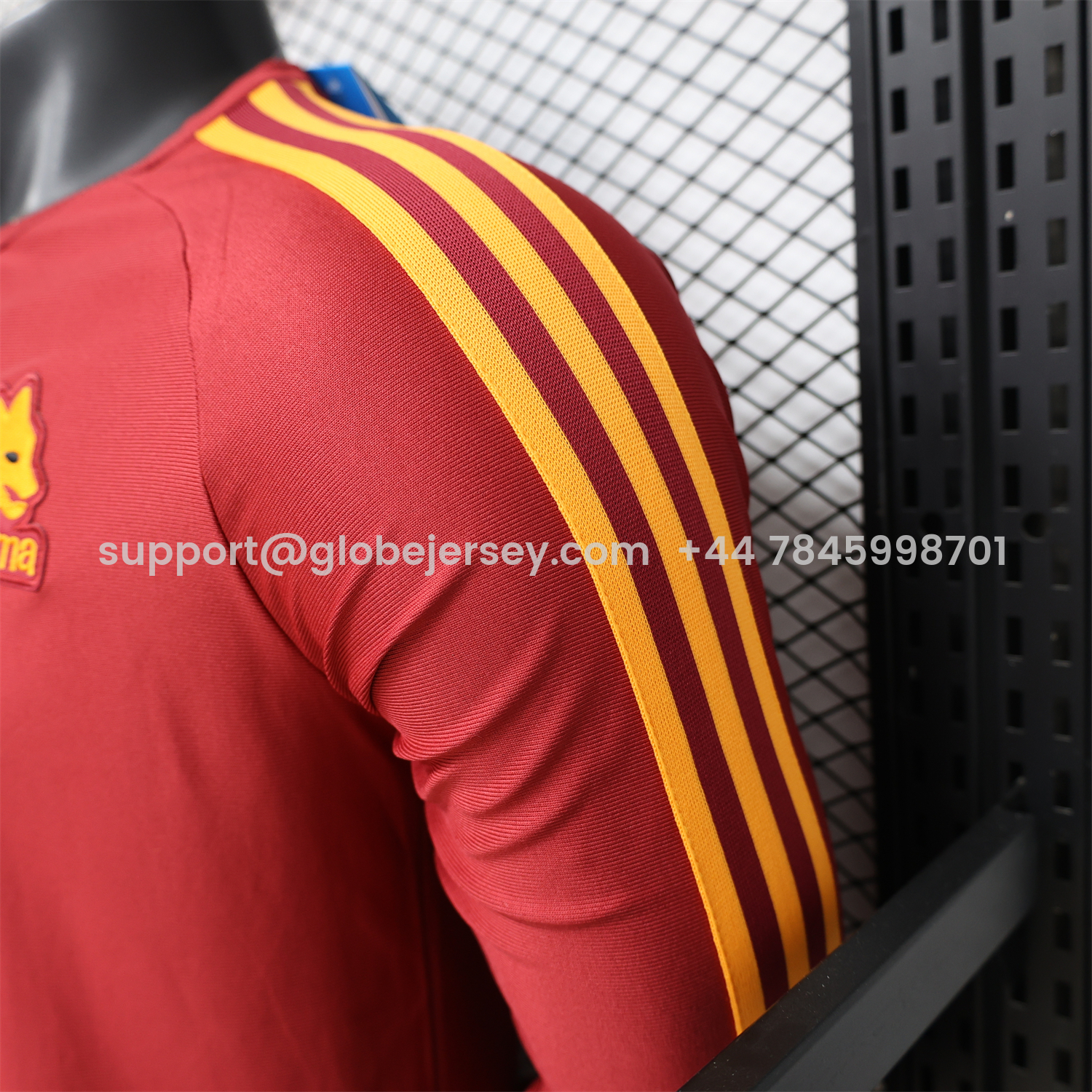 GlobeJersey-AS Roma 25-26 Retro Casual Style Red Special Long Sleeves Jersey - Player Version