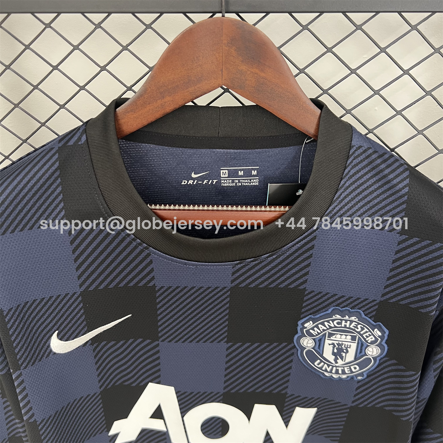 GlobeJersey-Retro Manchester United 13-14 Away Long Sleeves Jersey