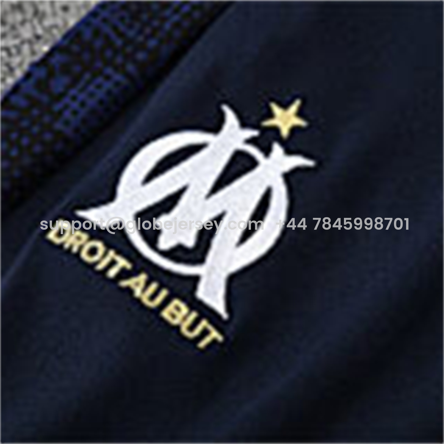 GlobeJersey-Marseille 25-26 Kids Long Sleeve Training Set - Royal Blue Top & Royal Blue Pants