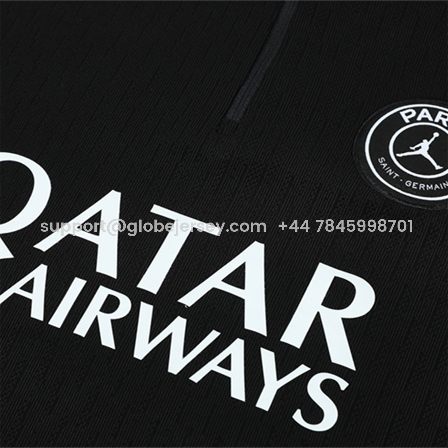 GlobeJersey-Paris Saint-Germain PSG 25-26 Jordan Long Sleeve Training Set - Pure Black Top & Pants
