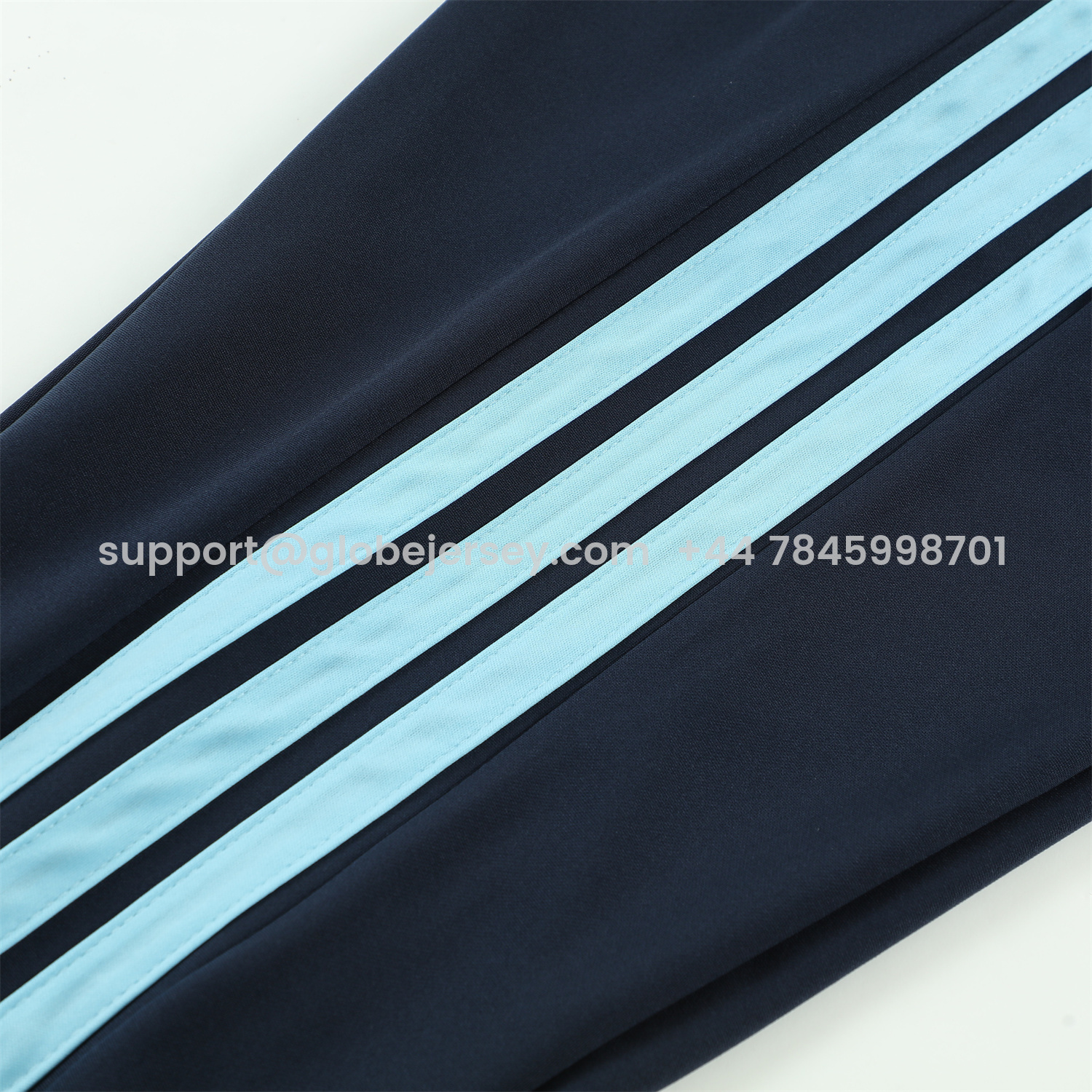 GlobeJersey-Argentina 2026 Kids Long Sleeve Training Set - Blue Black Top & Pants