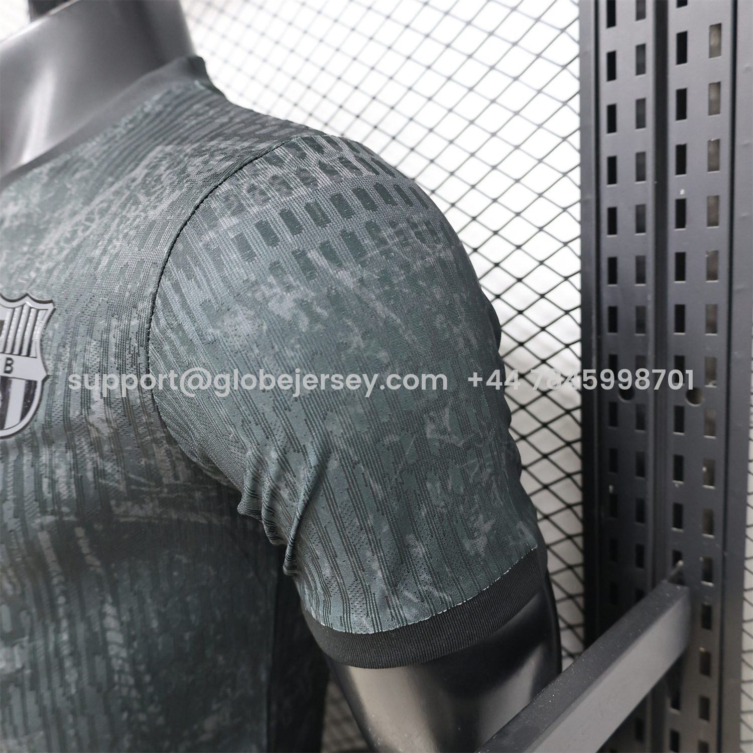 GlobeJersey-Barcelona 25-26 Grey And Black Special Jersey - Player Version