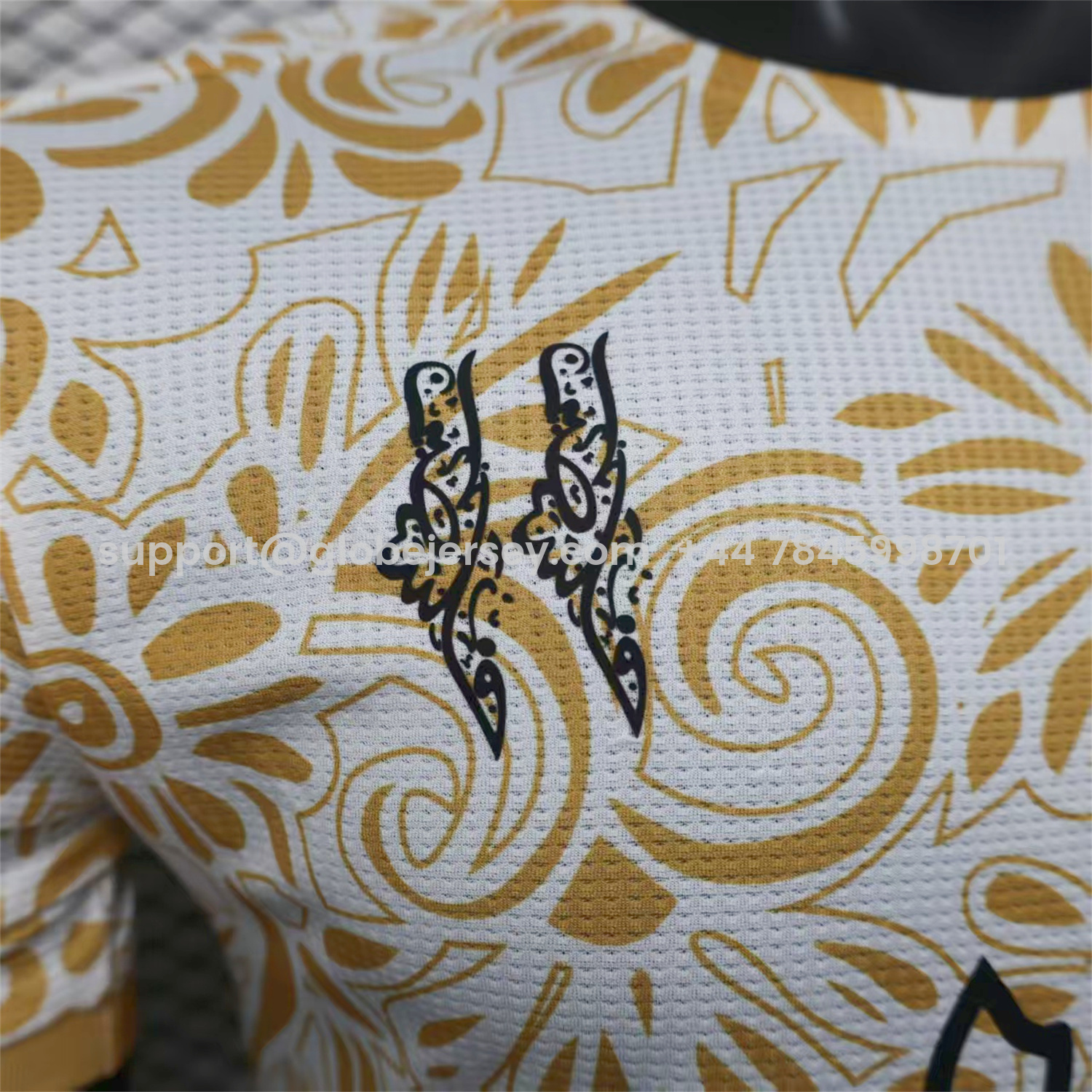 GlobeJersey-Club Deportivo Palestino Palestine 25-26 Yellow Flowers White Jersey - Player Version