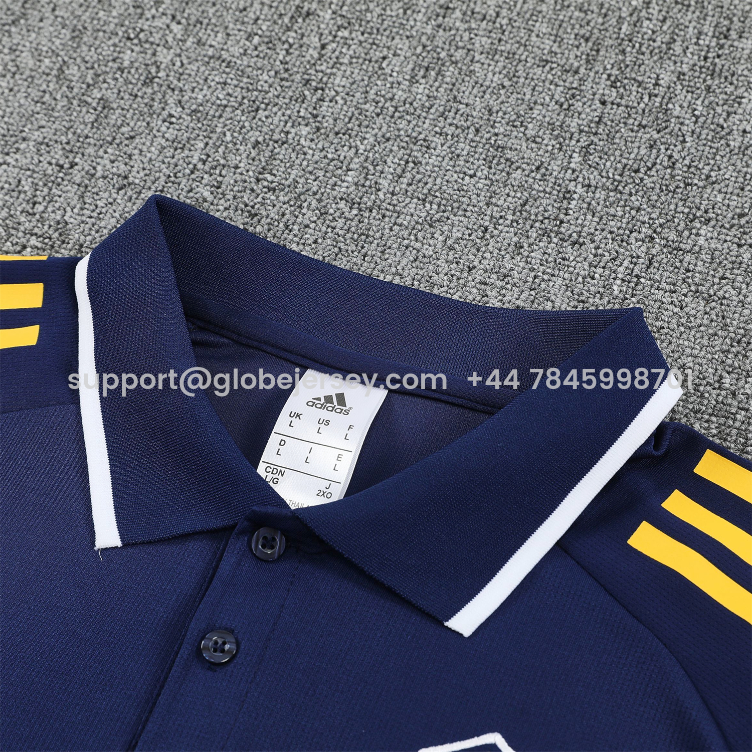 GlobeJersey-Boca Juniors 25-26 POLO Short-Sleeve Training Set - Dark Blue Top & Shorts