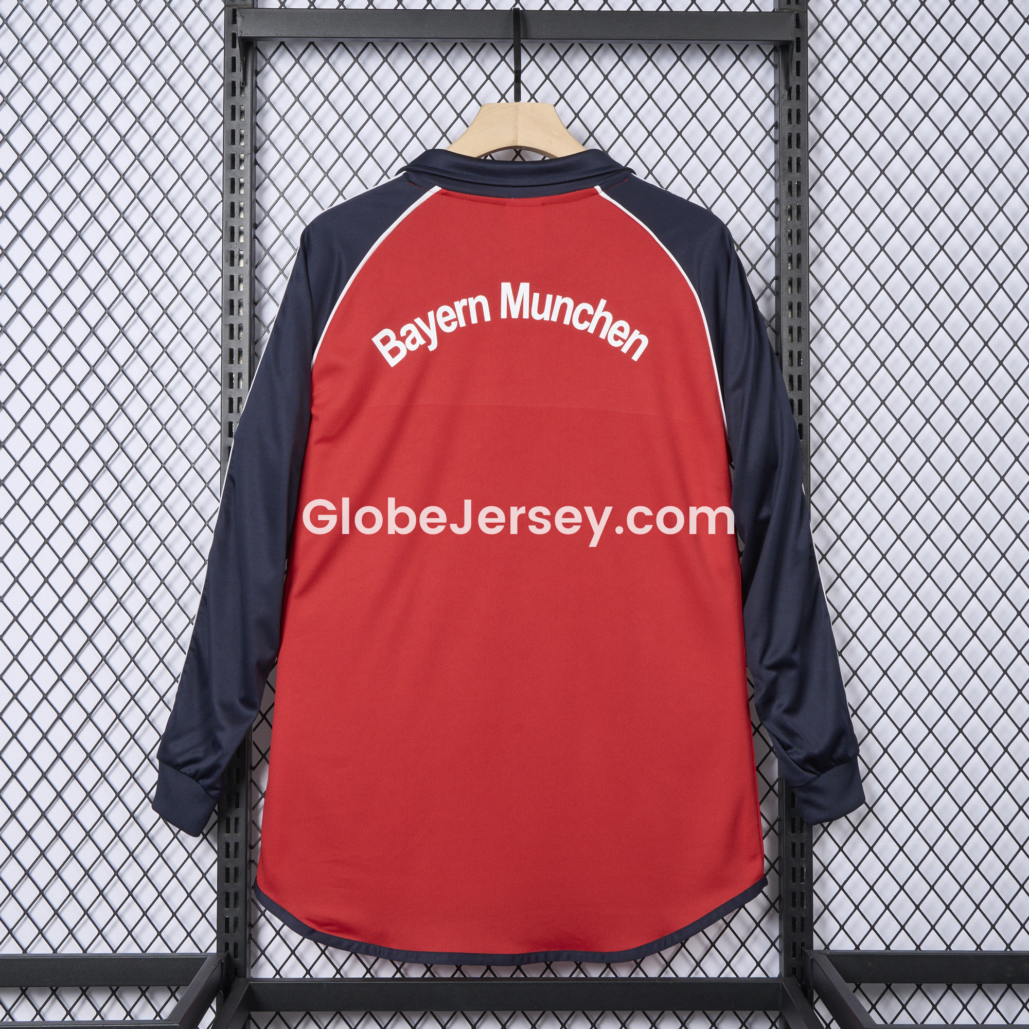 GlobeJersey-Retro Bayern Munich 2000-01 Home Long Sleeve Jersey