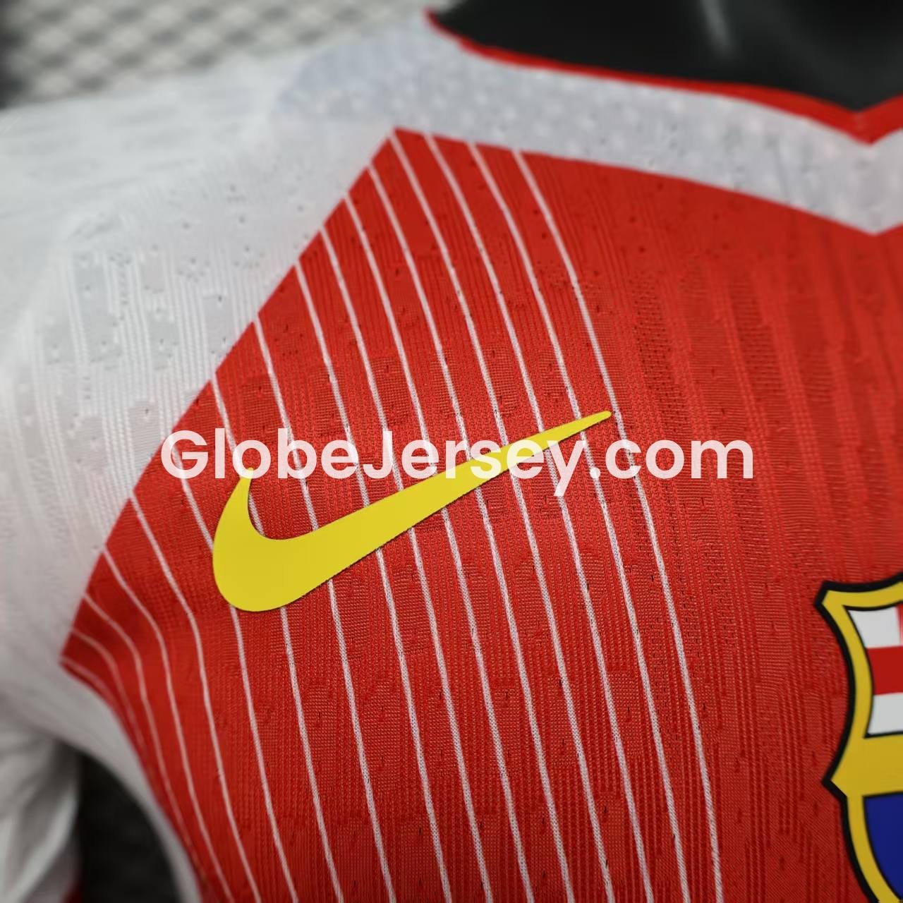 GlobeJersey-Barcelona 25-26 Red & White Big LOGO Special Jersey - Player Version
